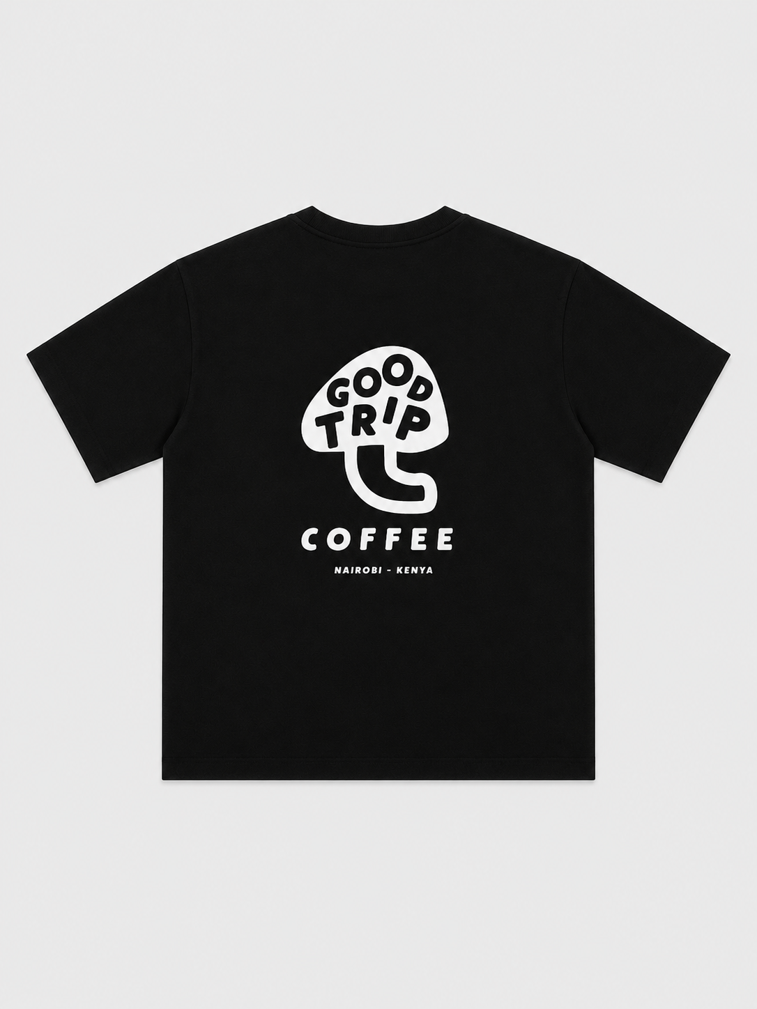 Good Trip Coffee Black T-Shirt with White Ink