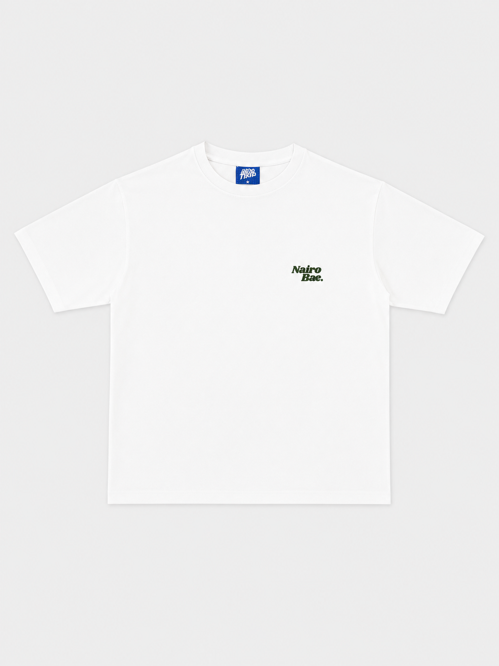 Nairobae White T-Shirt with Green Ink