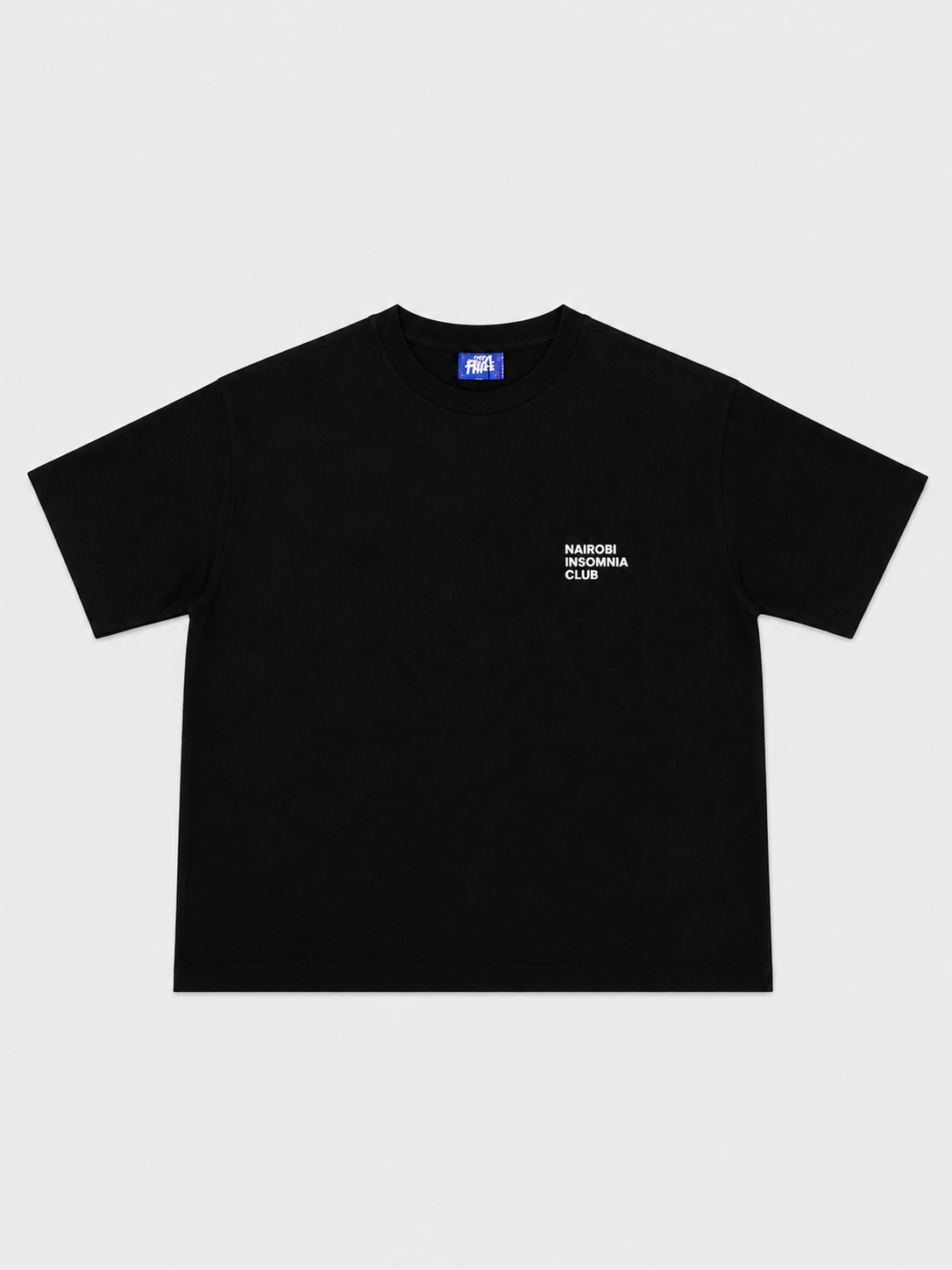 Nairobi Insomnia Club Black T-Shirt with White Ink