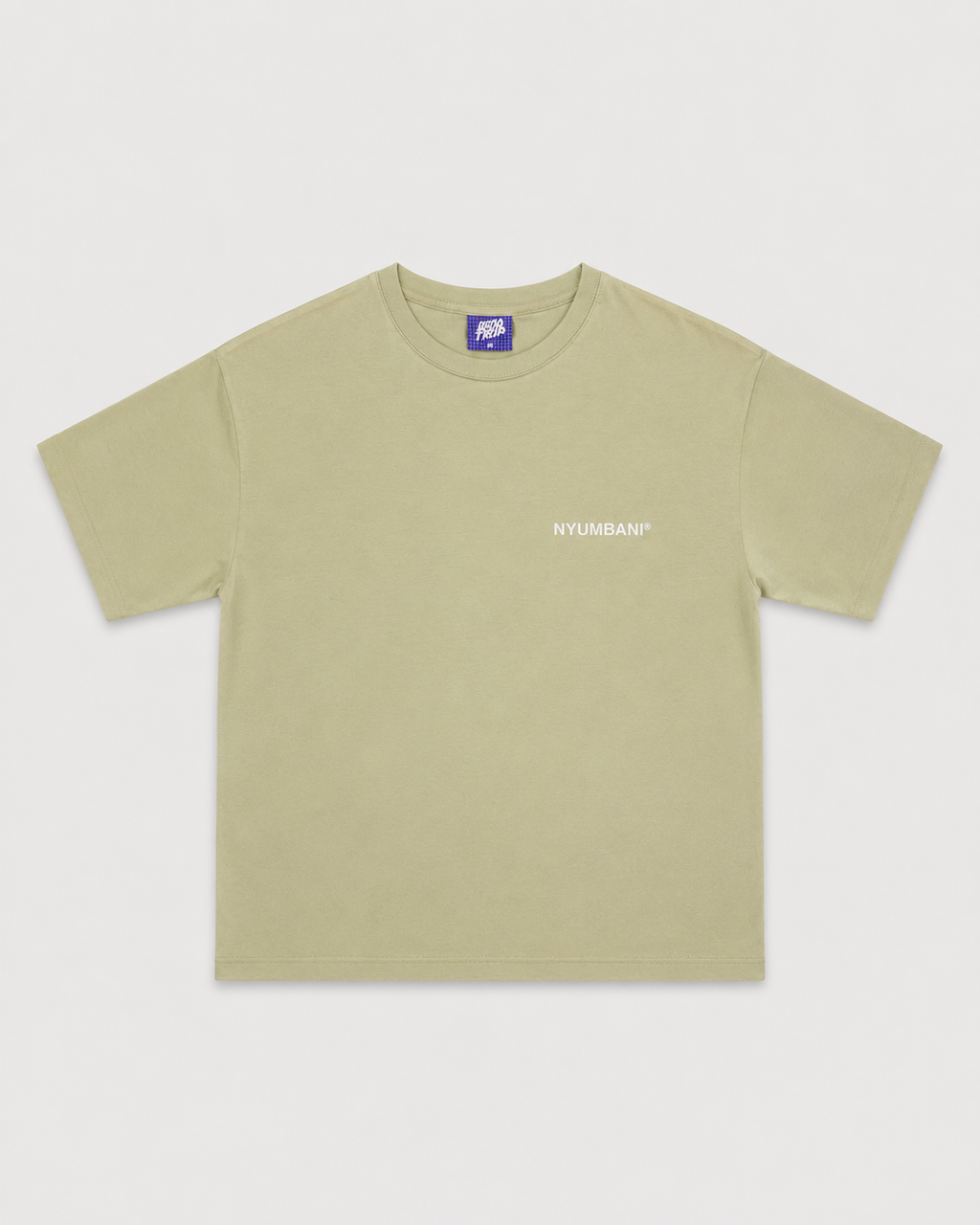 Nyumbani Sage T-Shirt with White Ink