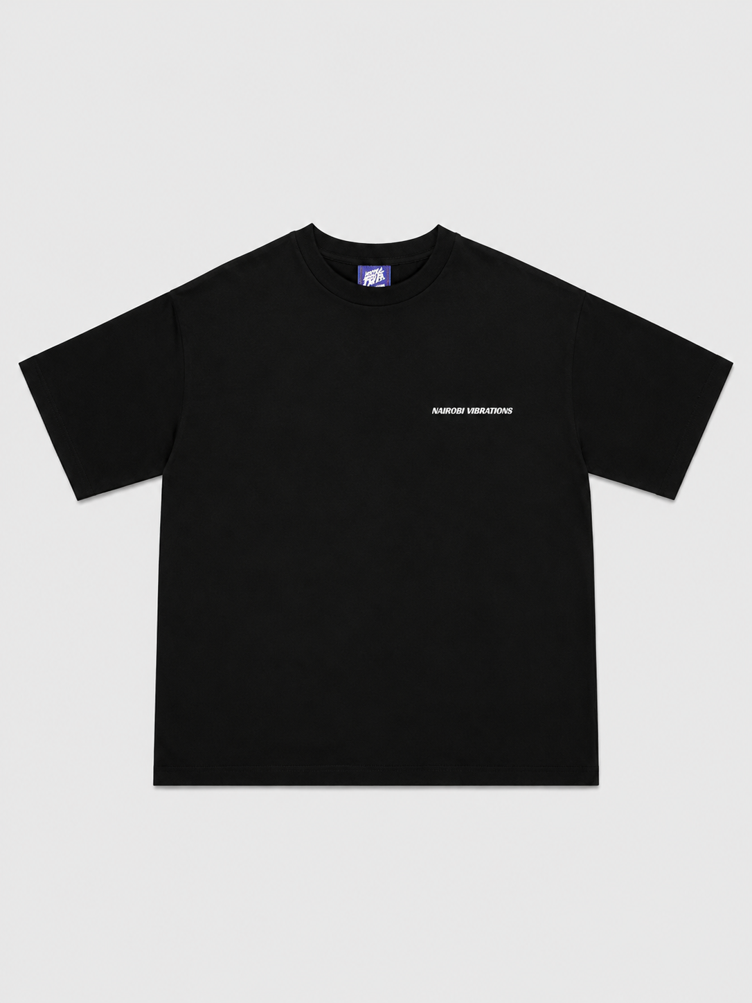Nairobi Vibrations Black T-Shirt with White Ink