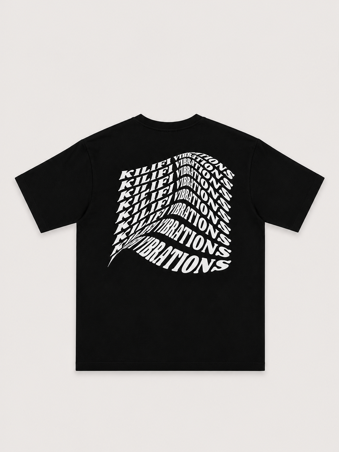 Kilifi Vibrations Black T-Shirt with White Ink