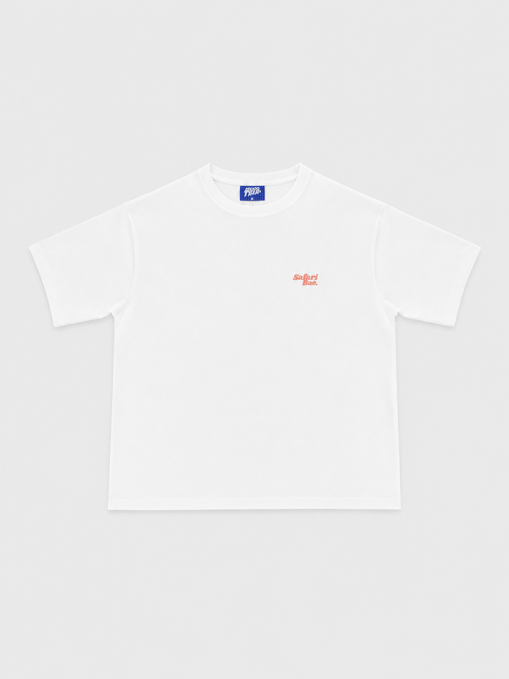 Safari Bae White T-Shirt with Peach Ink
