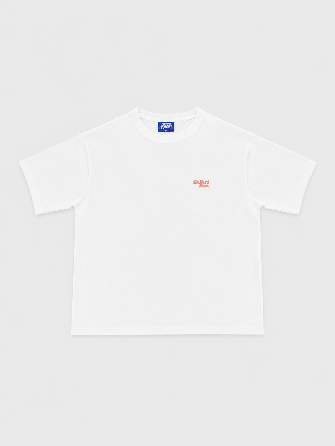 Safari Bae White T-Shirt with Peach Ink
