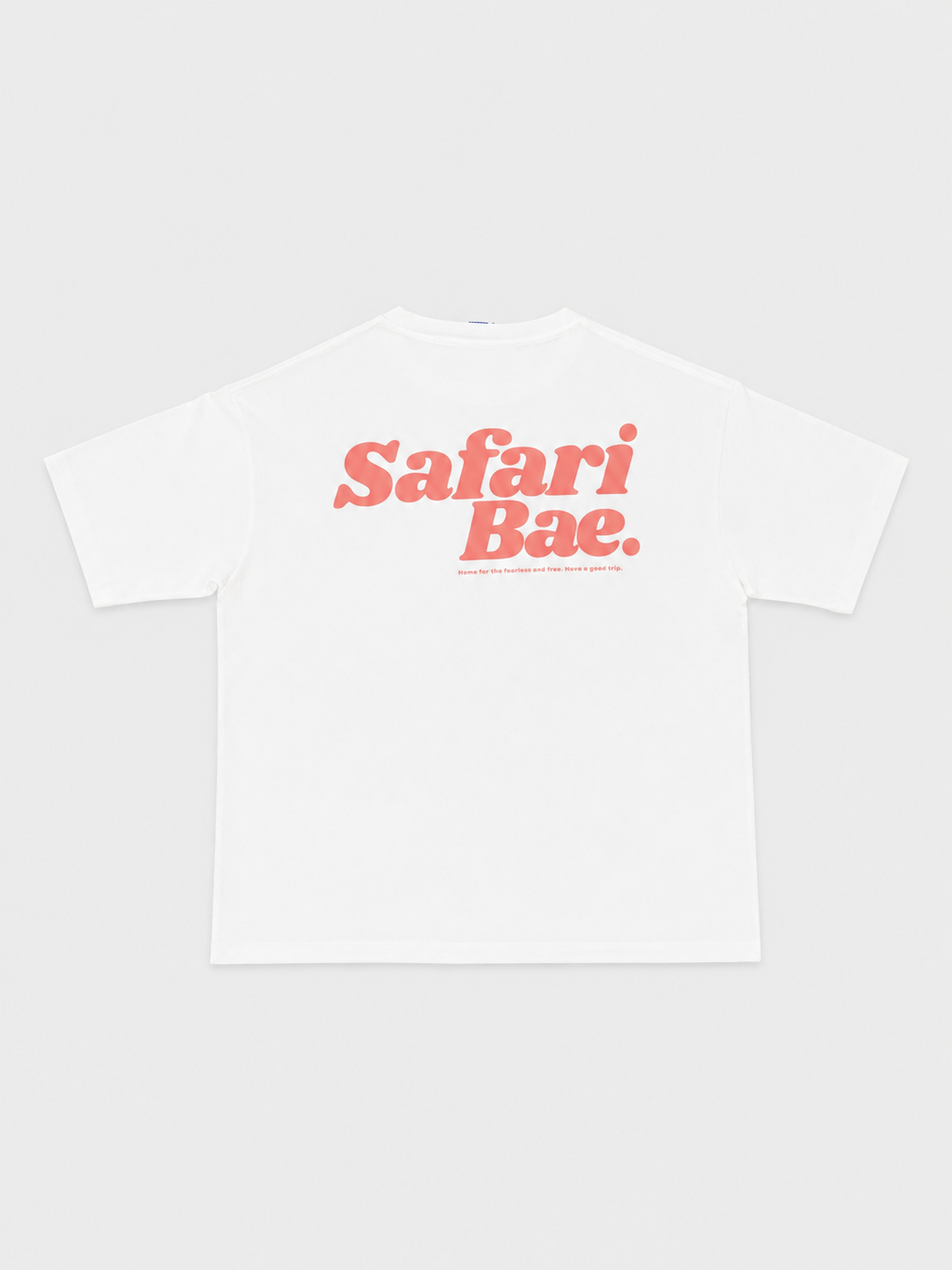Safari Bae White T-Shirt with Peach Ink