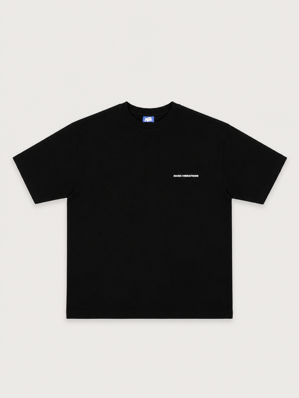 Mara Vibrations Black T-Shirt with White Ink