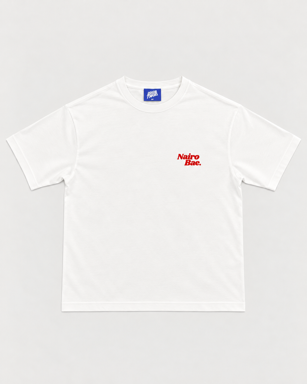 Nairobae White T-Shirt with Red ink