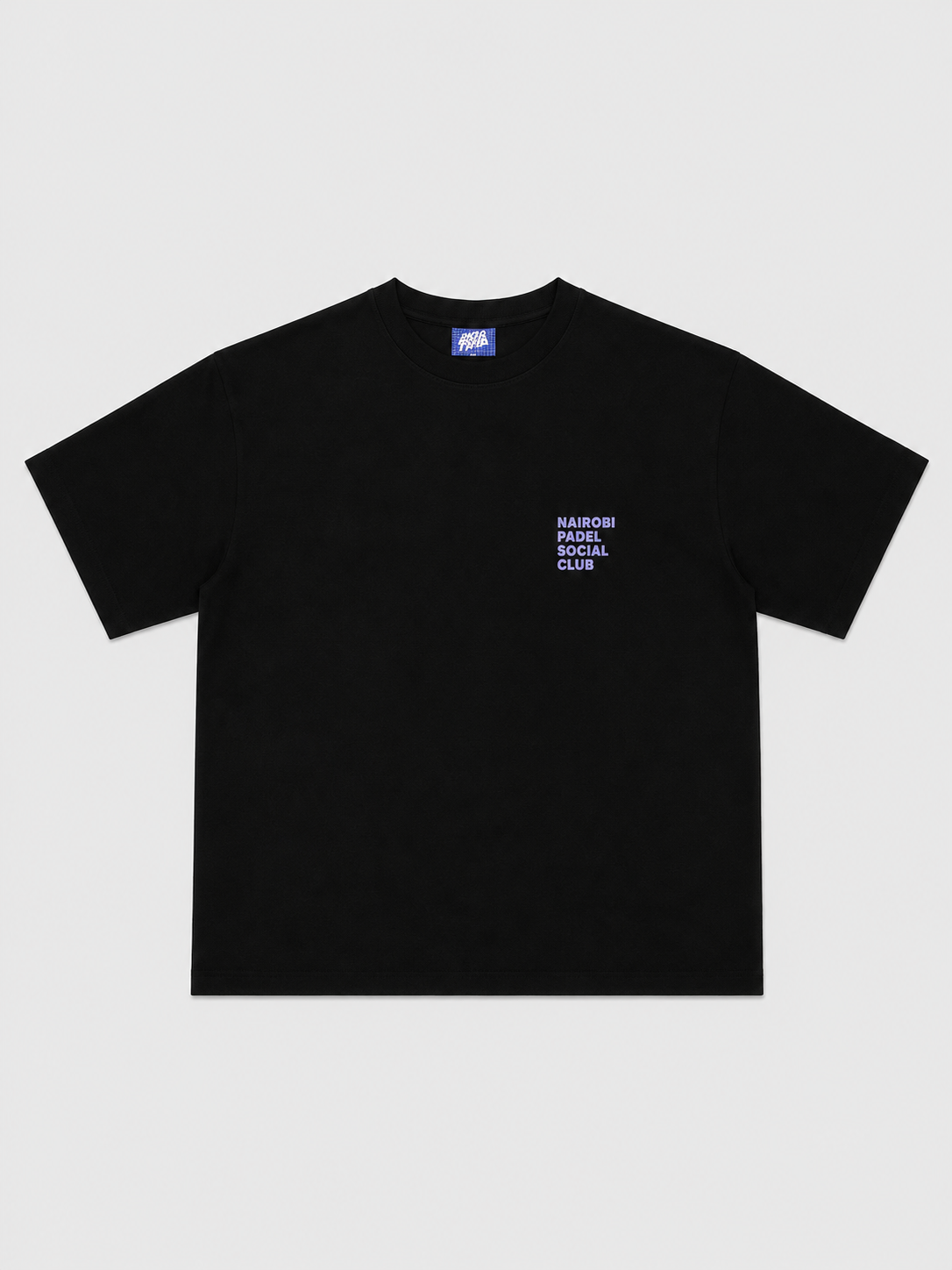Nairobi Padel Social Club Black T-Shirt with Purple Ink