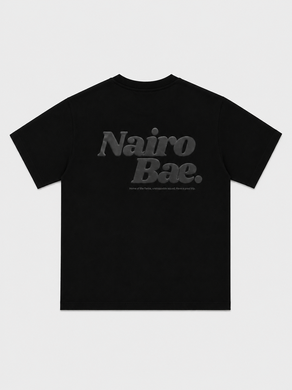 Nairobae Black T-Shirt With Black Ink