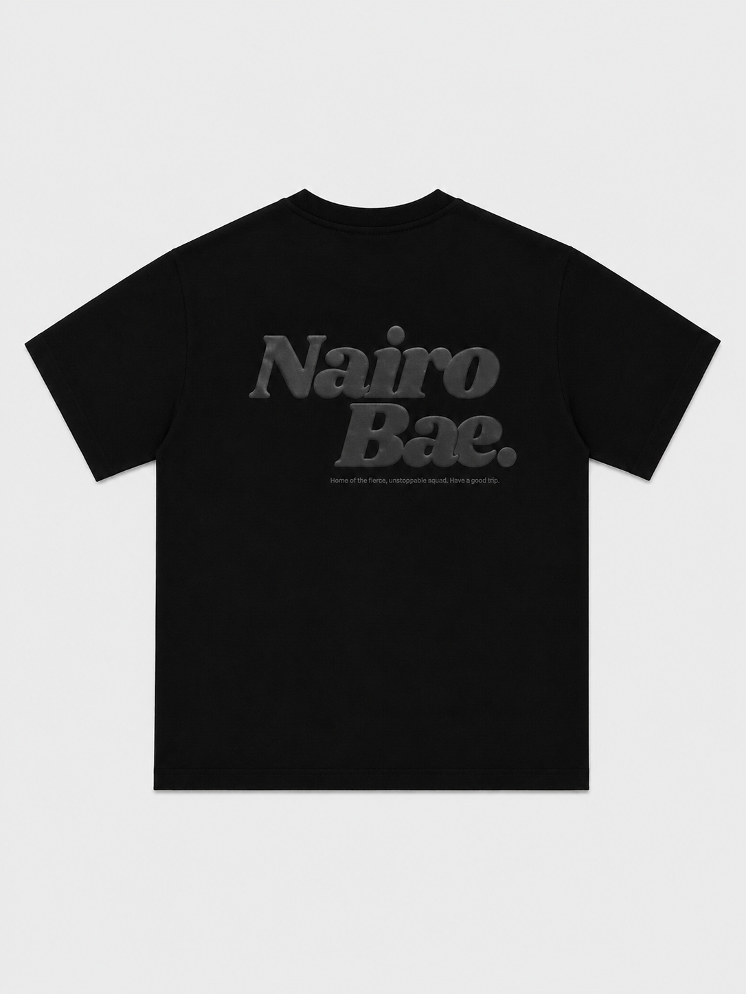 Nairobae Black T-Shirt With Black Ink
