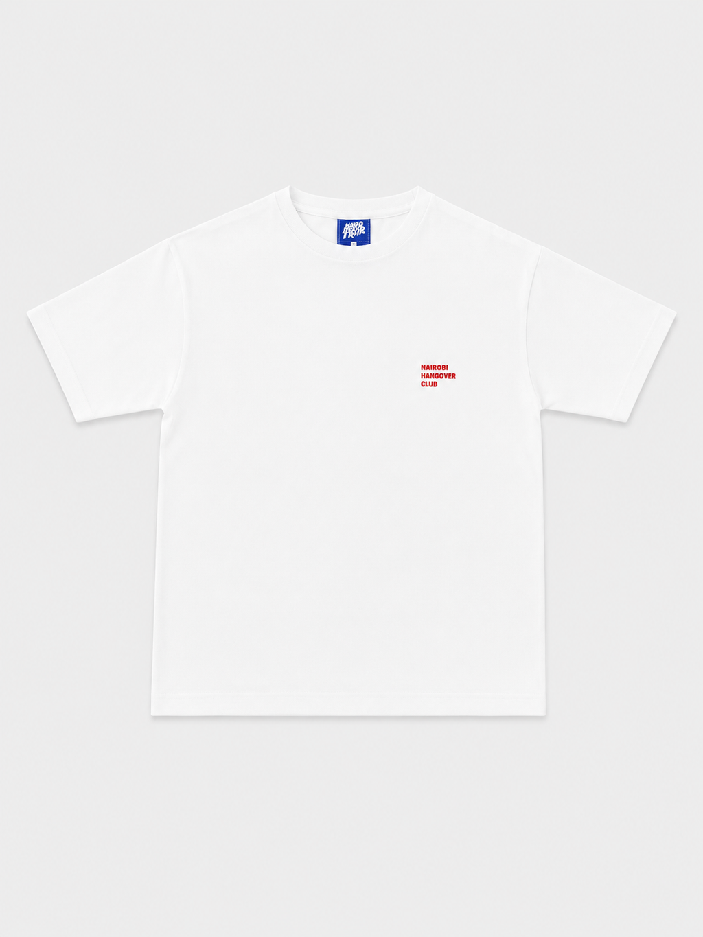 Nairobi Hangover Club White T-Shirt with Red Ink