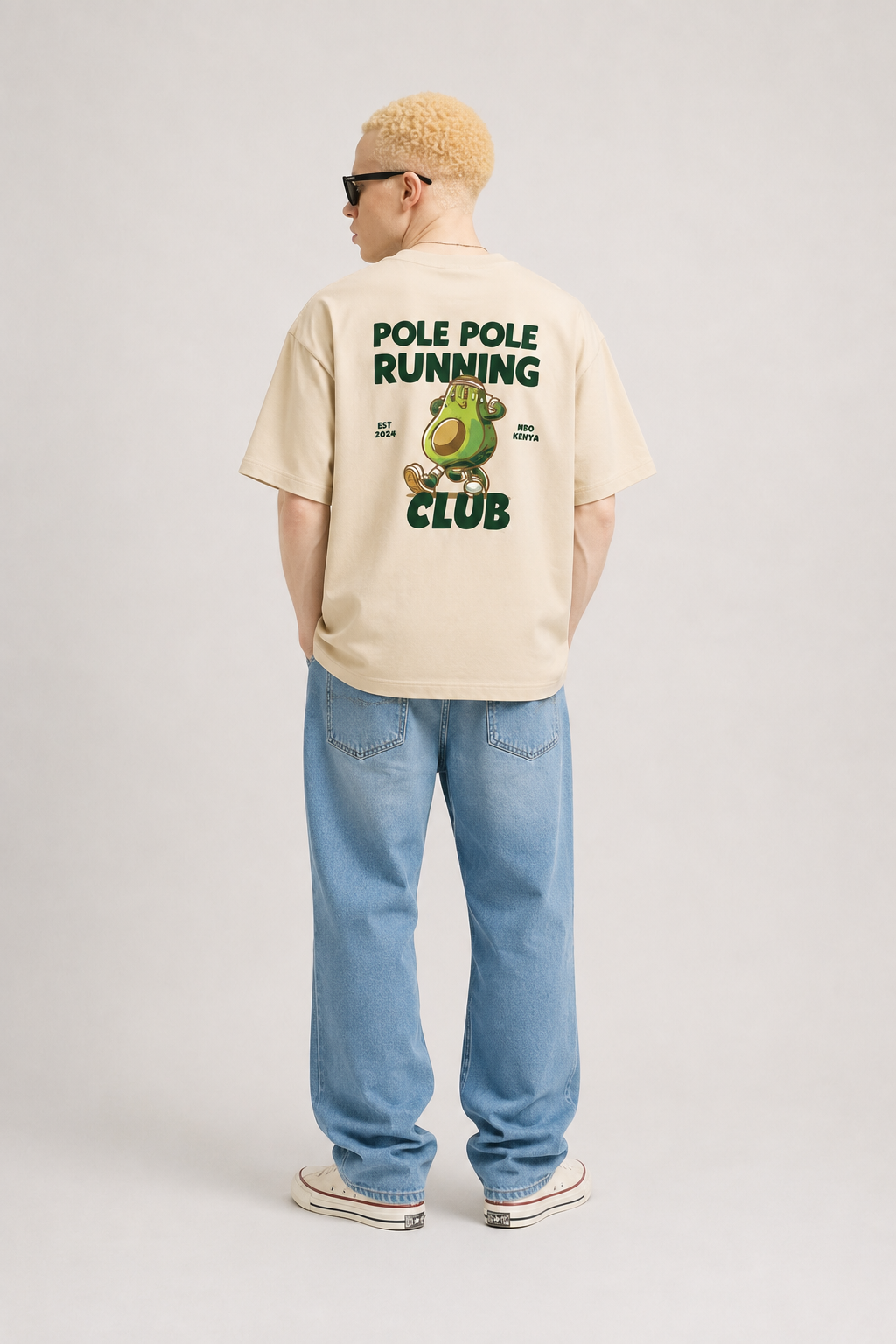 Pole Pole Running Club Beige T- Shirt