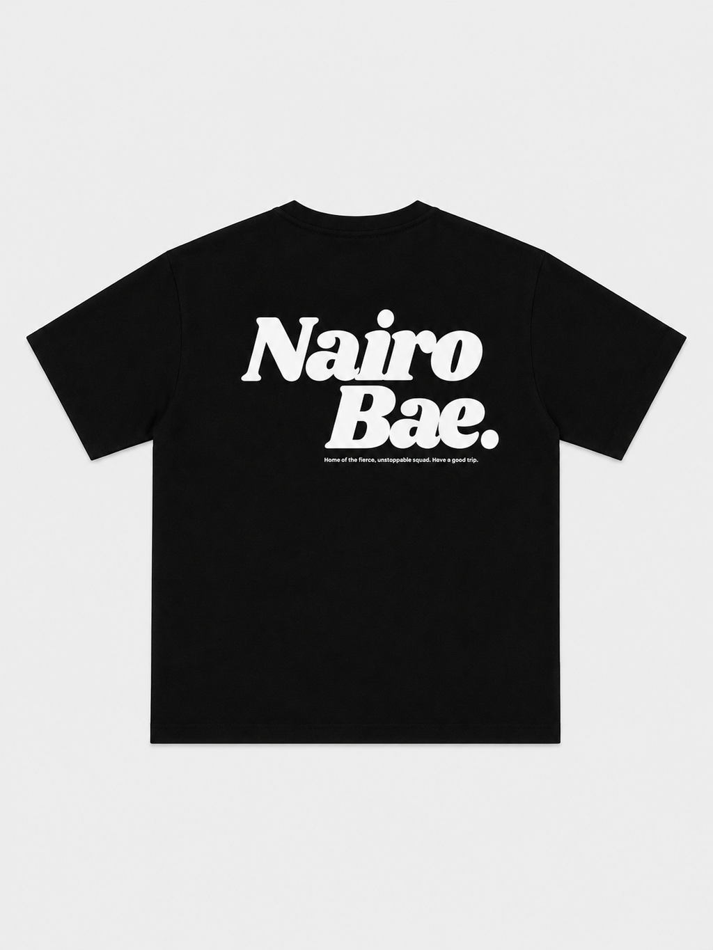 Nairobae Black T - Shirt White ink