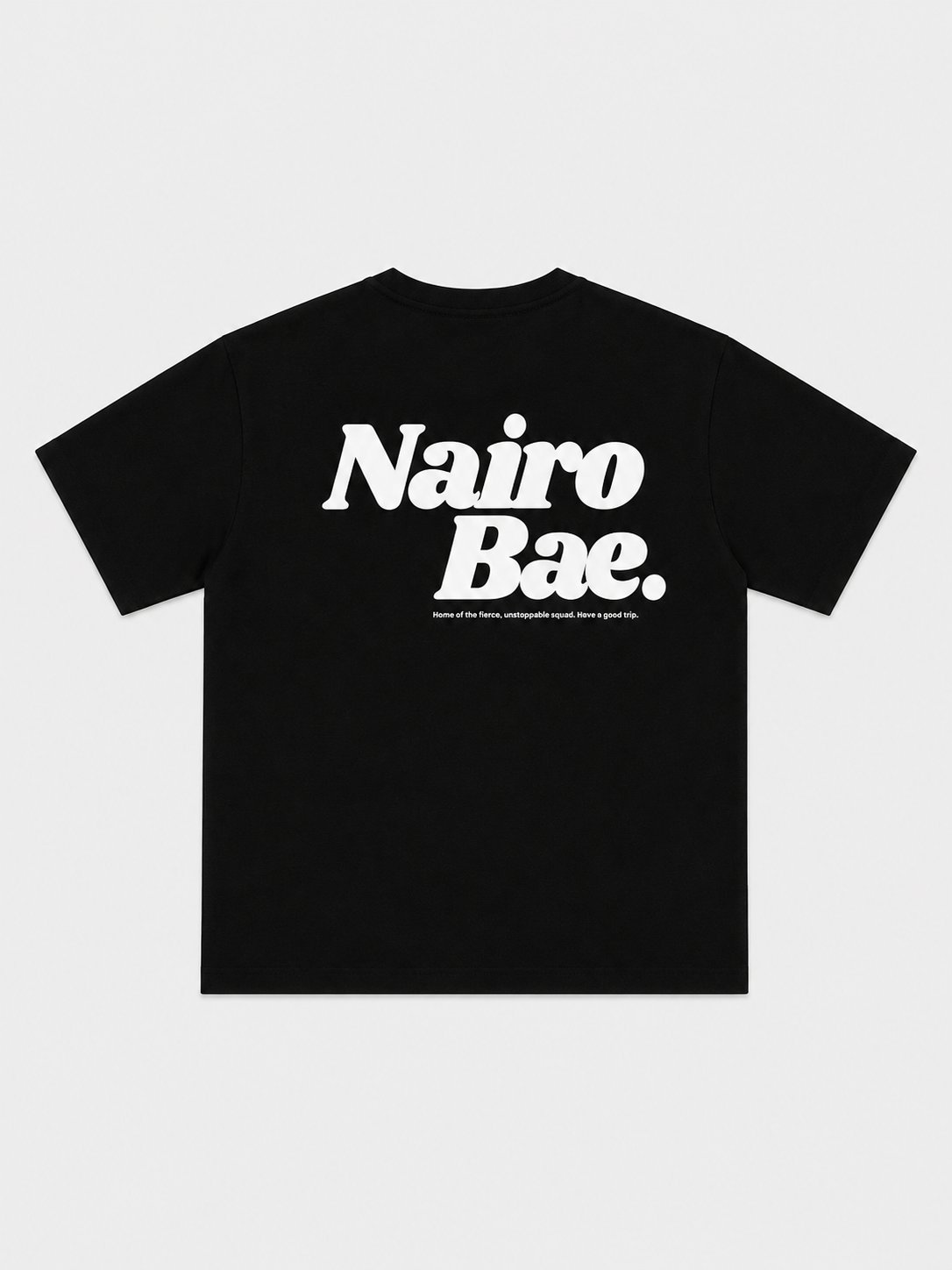Nairobae Black T - Shirt White ink
