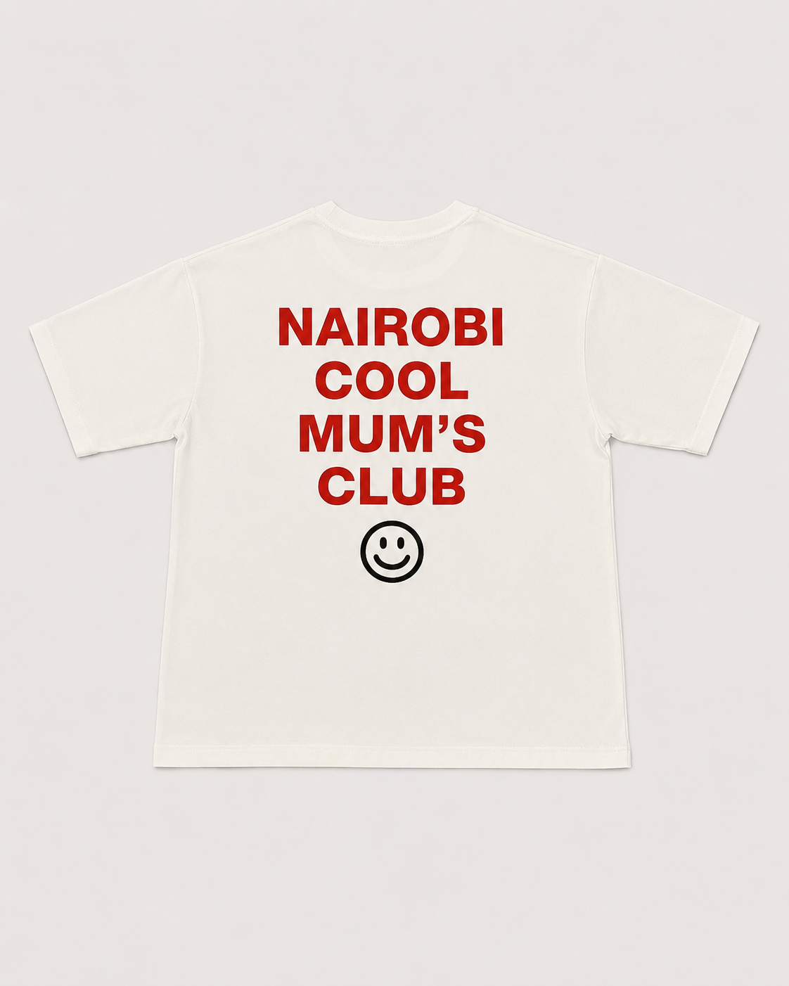 Cool Mum's Club White T-Shirt with Red Ink