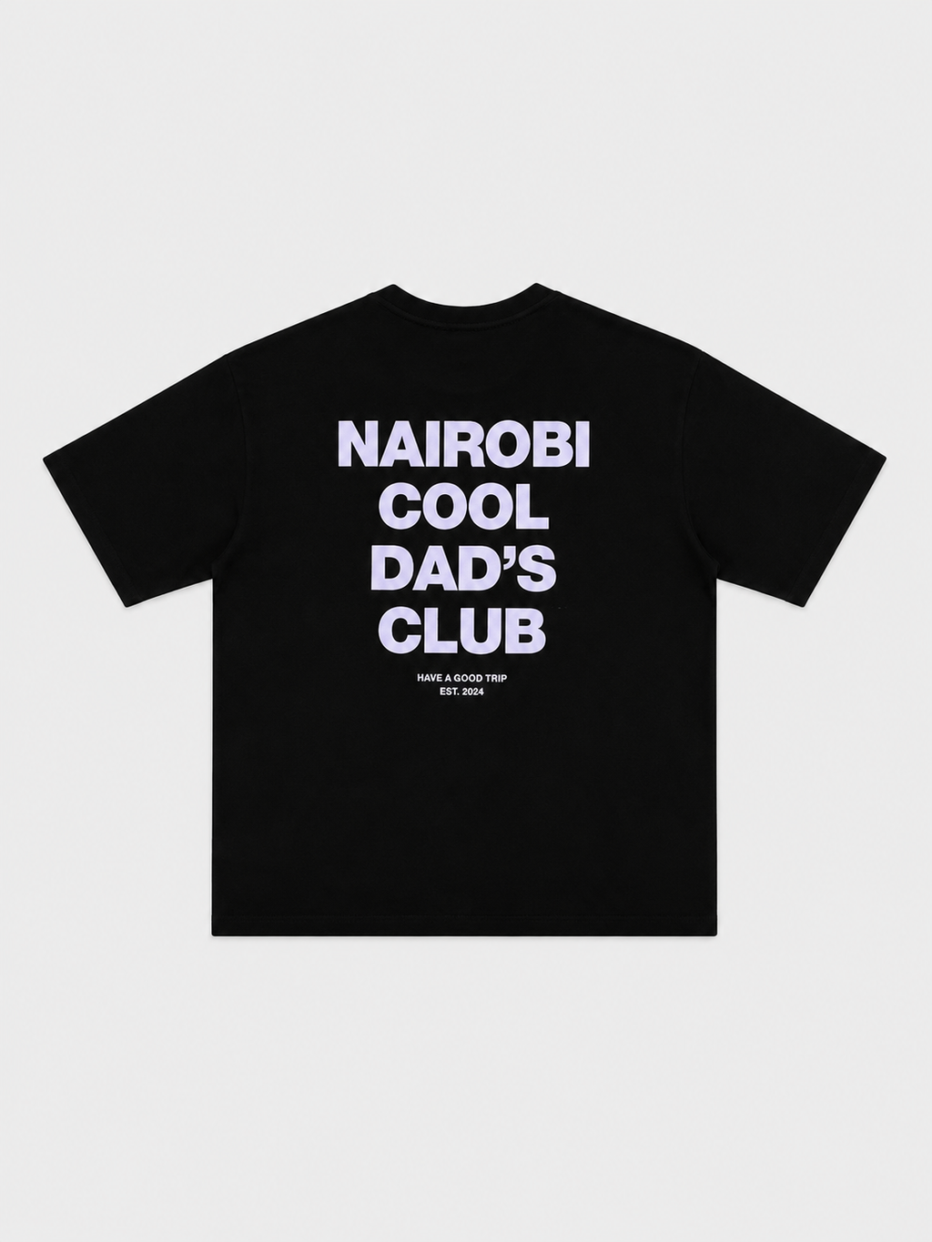 Nairobi Cool Dad's Club Black T-Shirt with Grey Ink