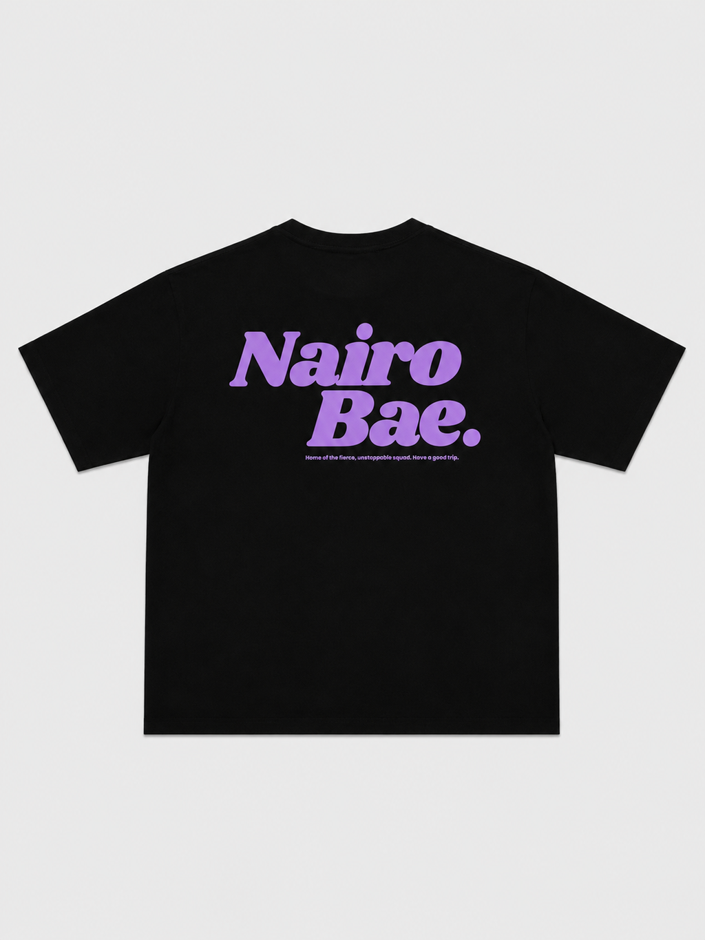 Nairobae Black T-Shirt with Purple ink