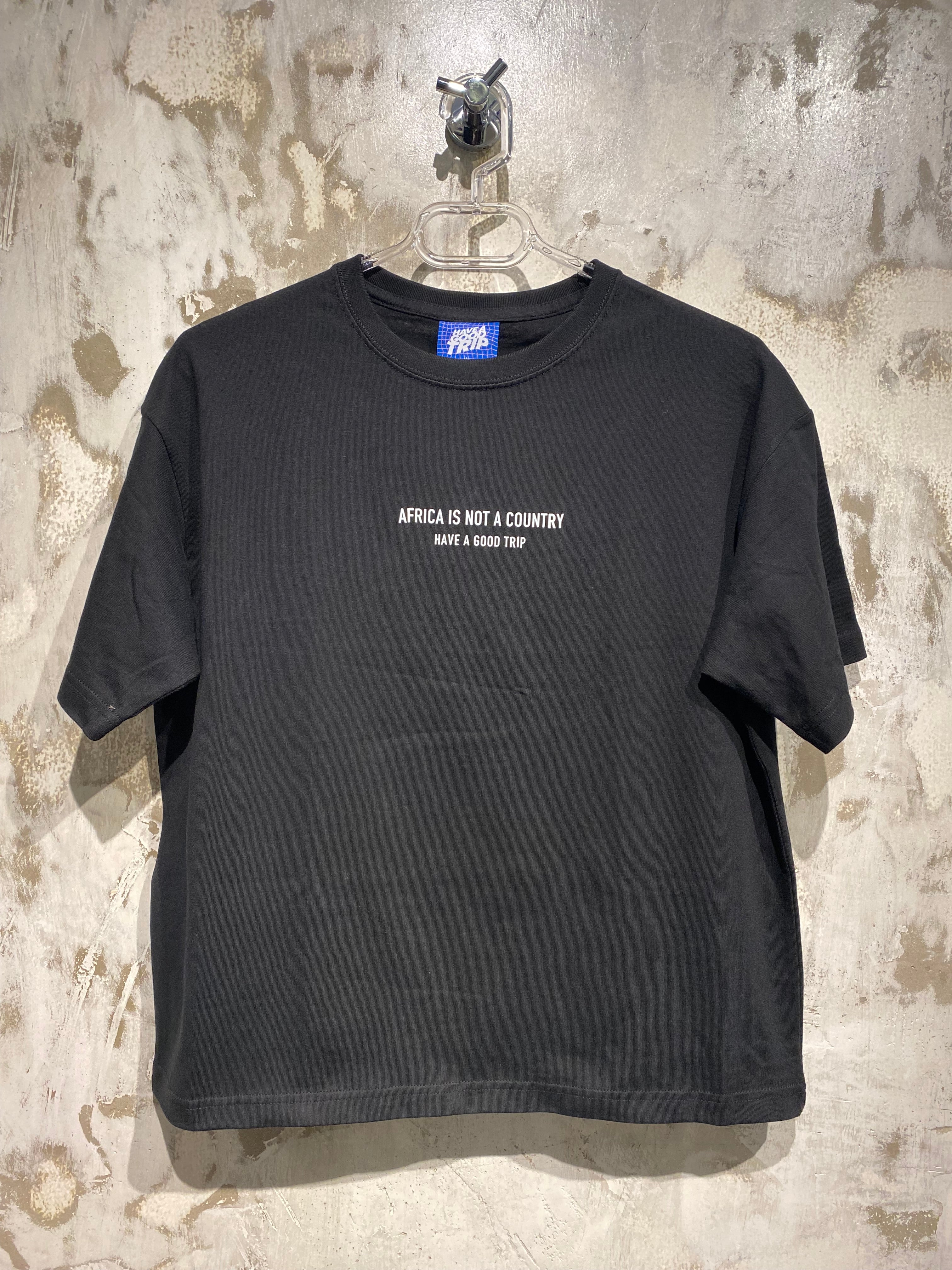 Africa Is Not A Country Black T-Shirt with White Ink Front