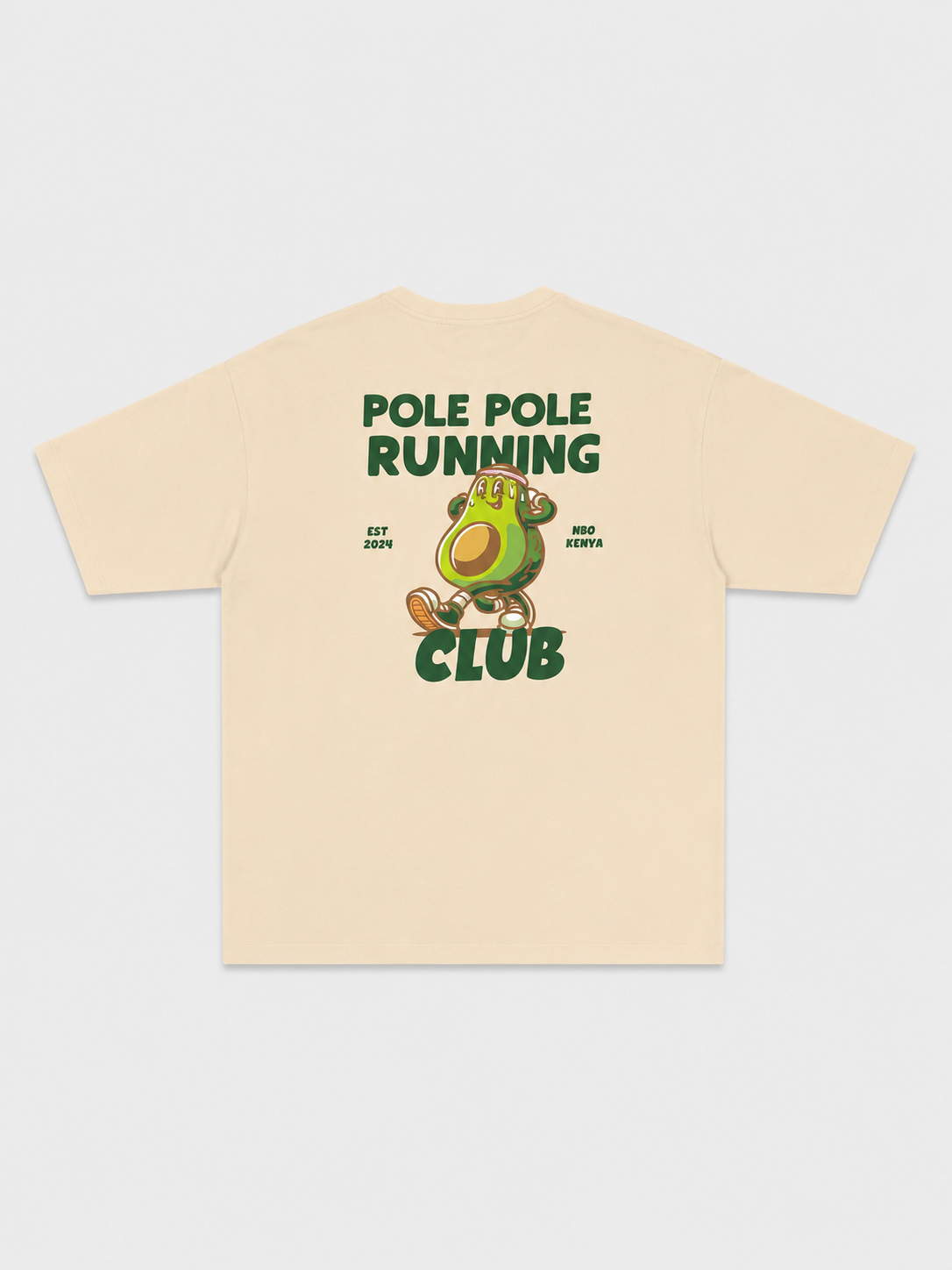 Pole Pole Running Club Beige T- Shirt