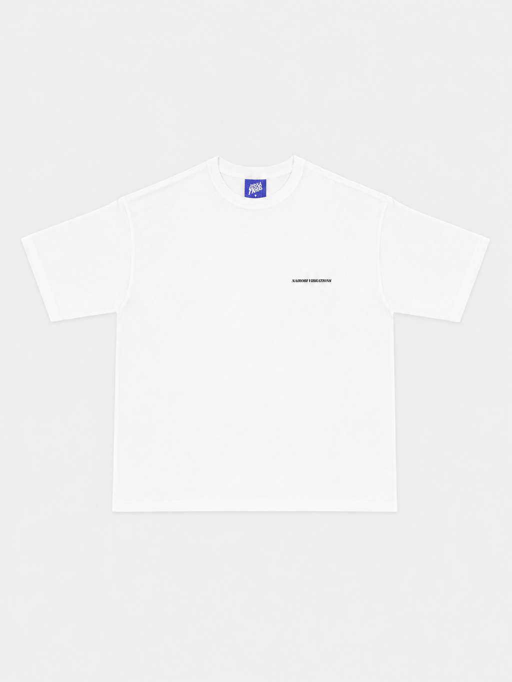 Nairobi Vibrations White T-Shirt With Green Ink