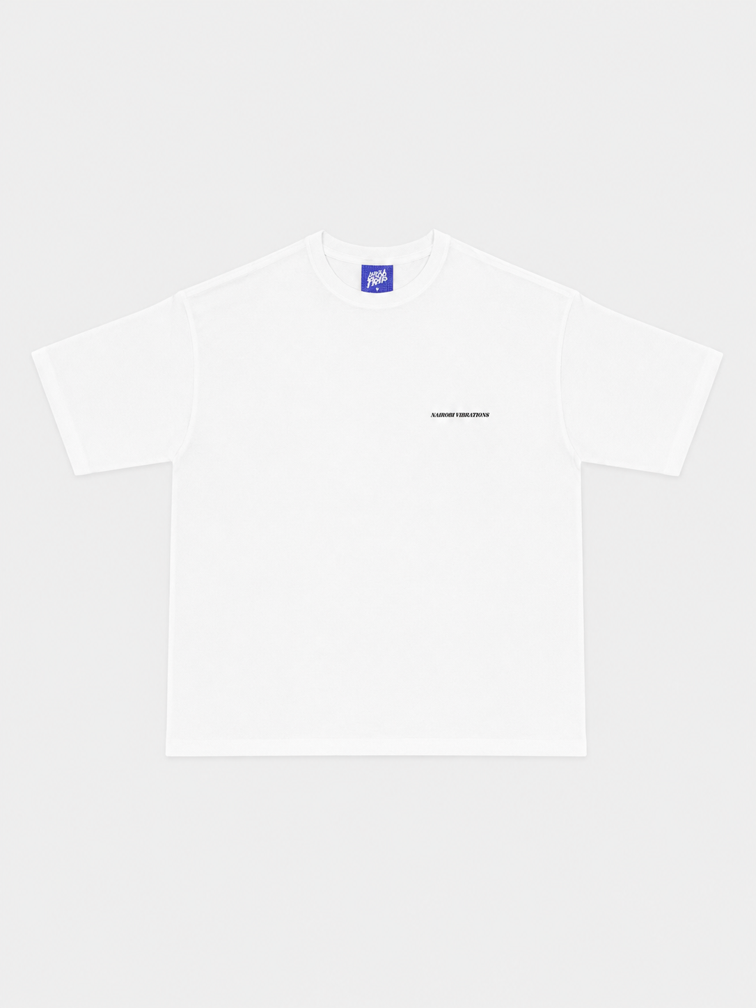 Nairobi Vibrations White T-Shirt With Green Ink