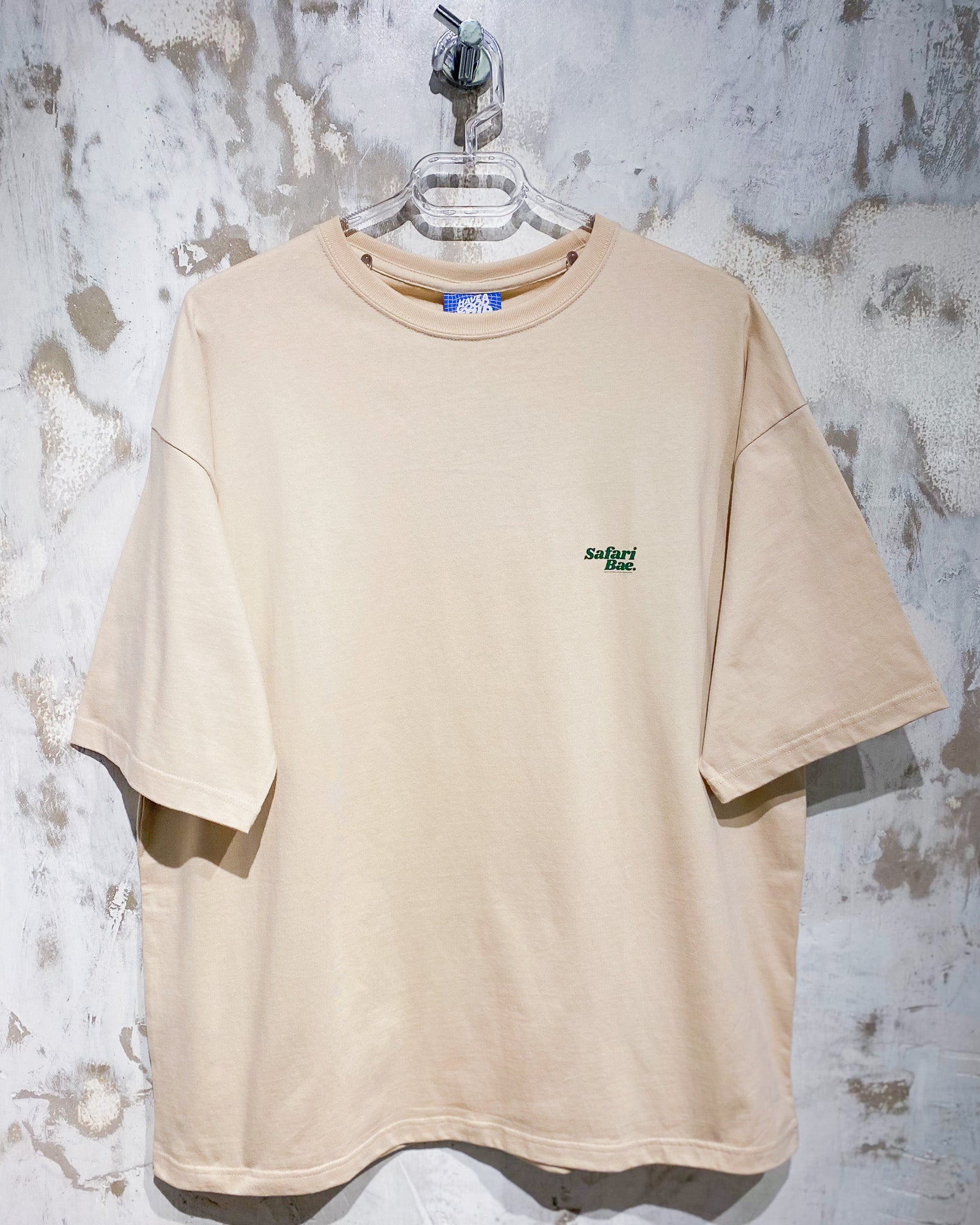 Safari Bae Beige T-Shirt with Green Ink