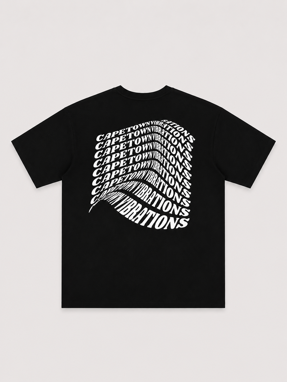 Cape Town Vibrations Black T-Shirt with White Ink