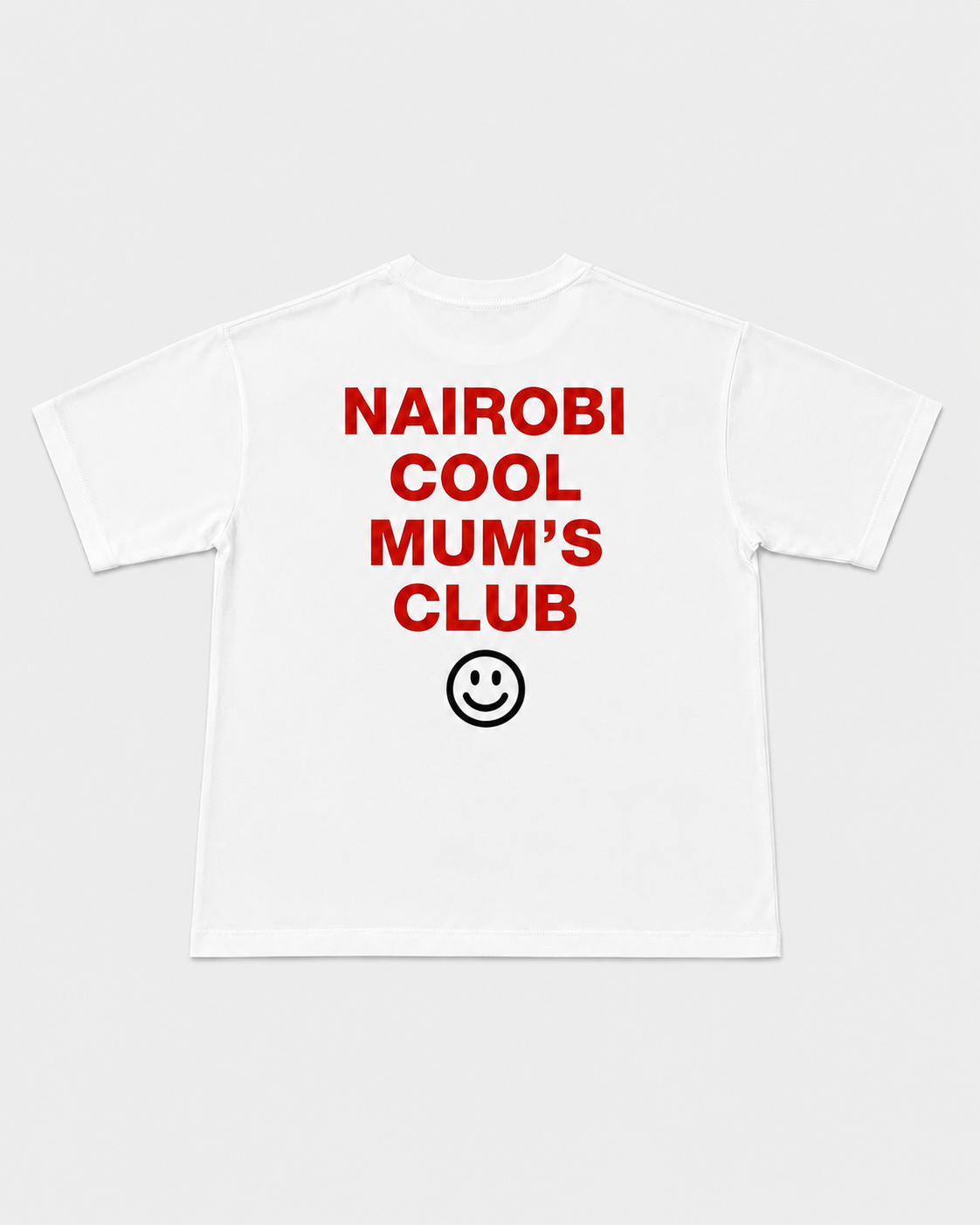 Cool Mum's Club White T-Shirt with Red Ink