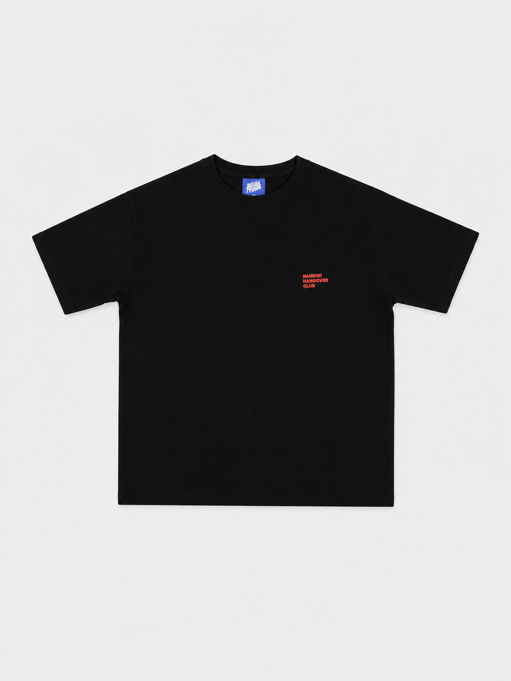 Nairobi Hangover Club Black T-Shirt with Red Ink