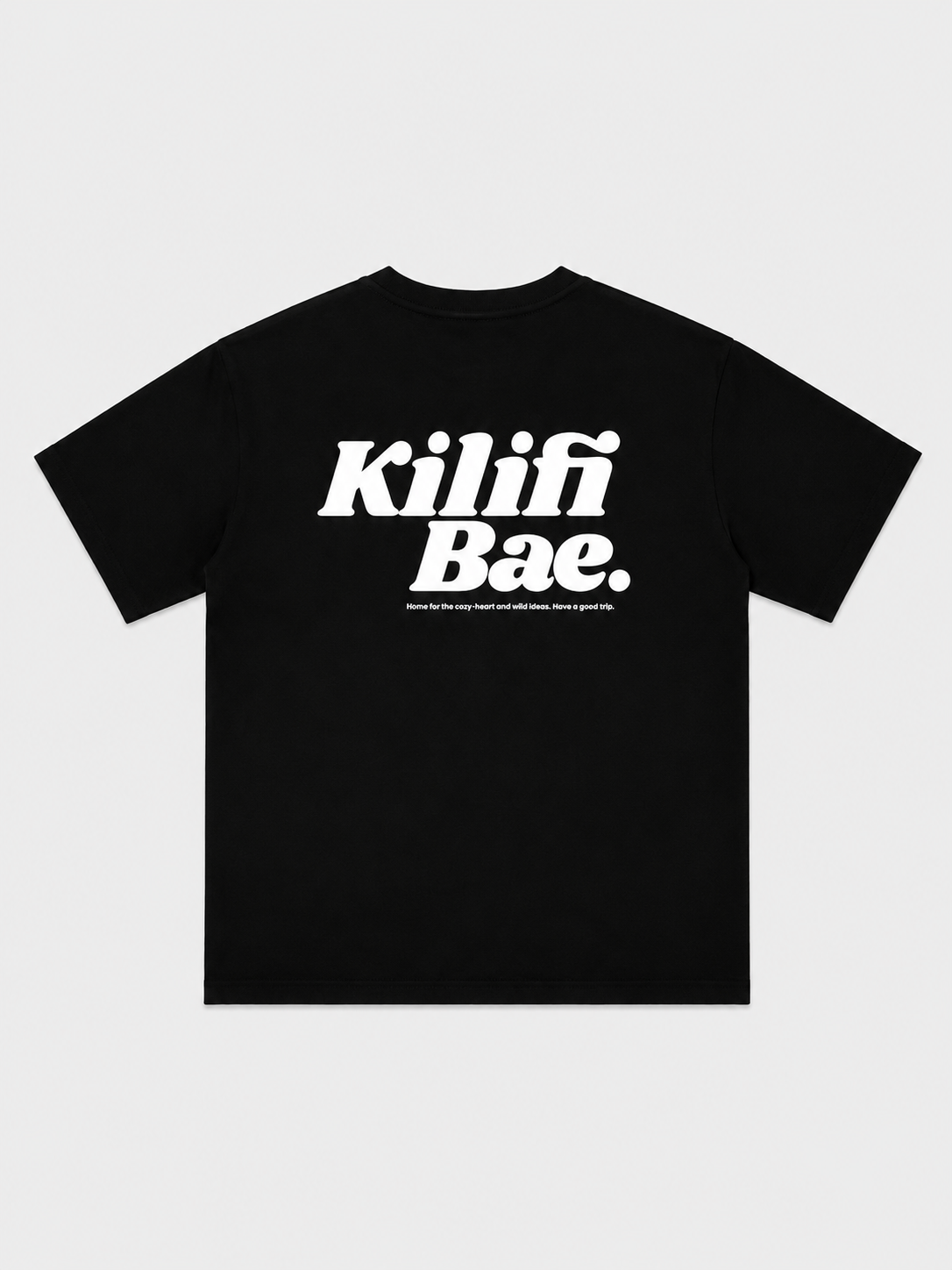 Kilifi Bae Black T-Shirt with White Ink