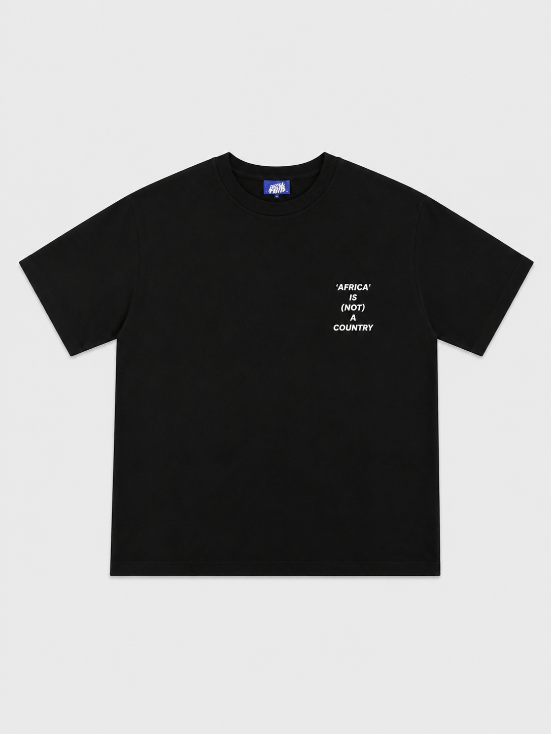 Africa Is Not A Country Black T-Shirt With White Ink