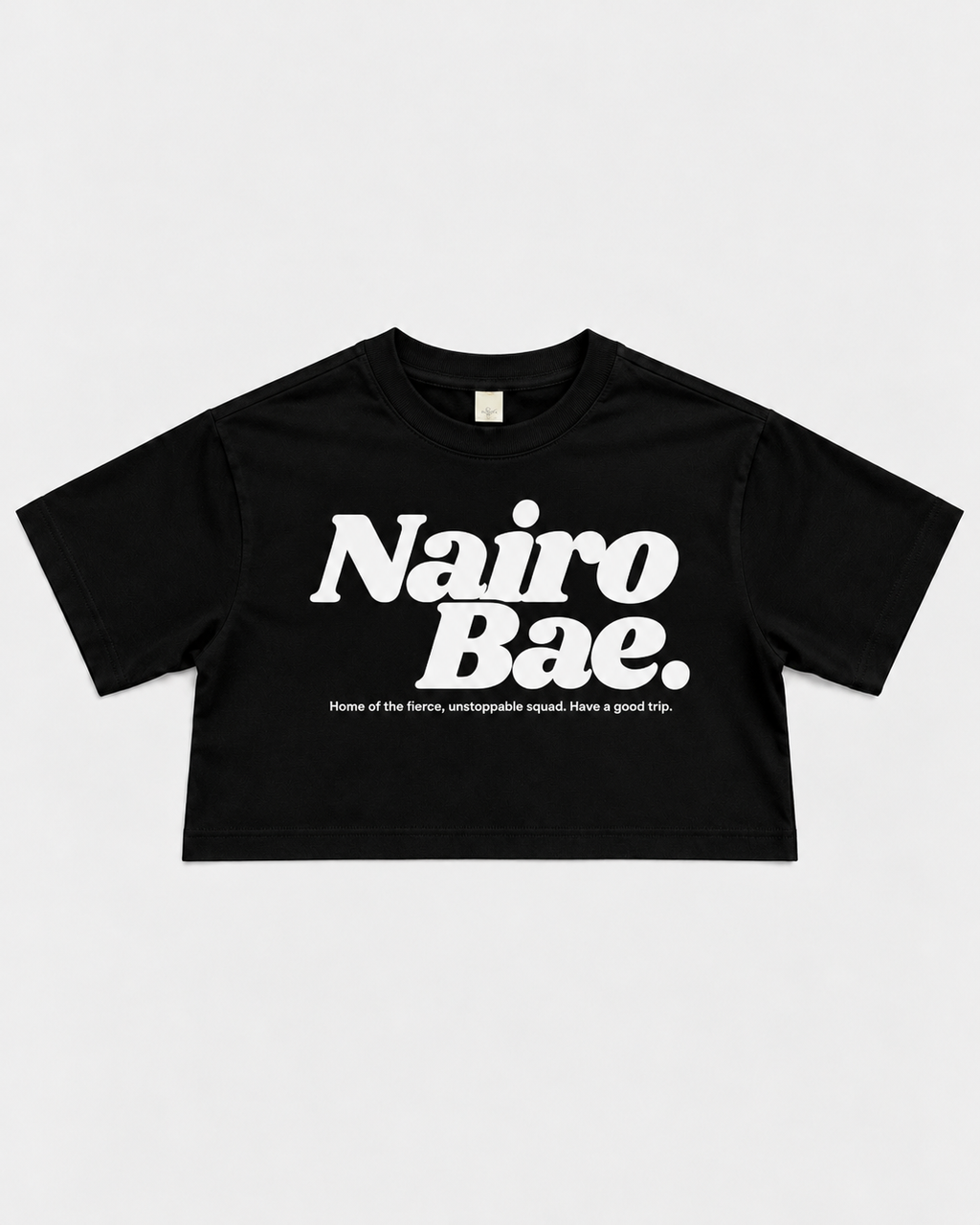 Nairobae Black Crop - Top White Ink