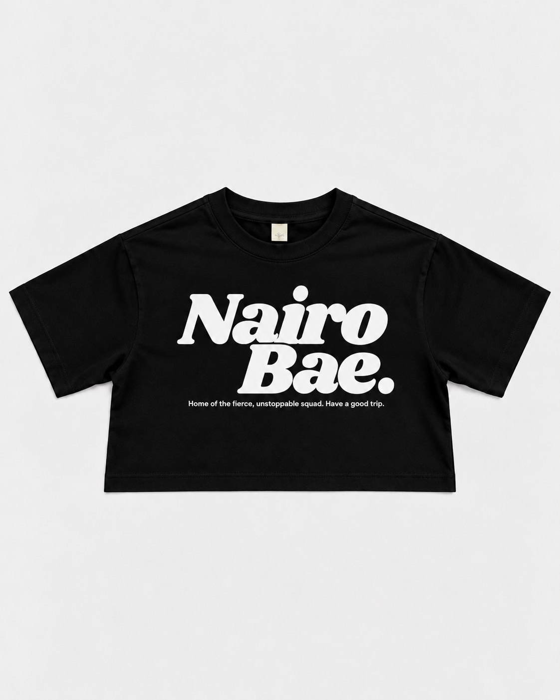 Nairobae Black Crop - Top White Ink