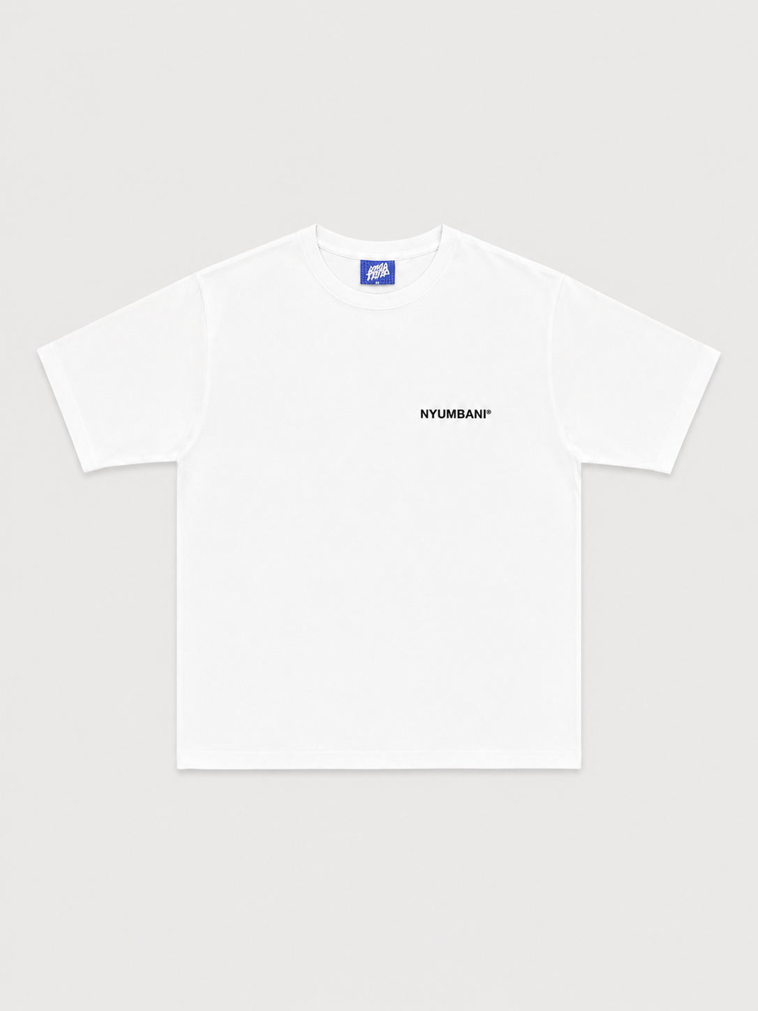 NYUMBANI White T-Shirt with Black Ink