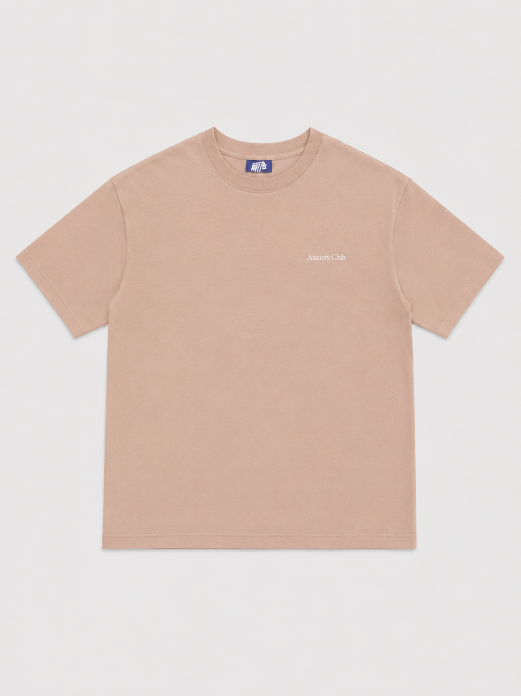 Nairobi Anxiety Club Smokey Pink T-shirt with White Ink