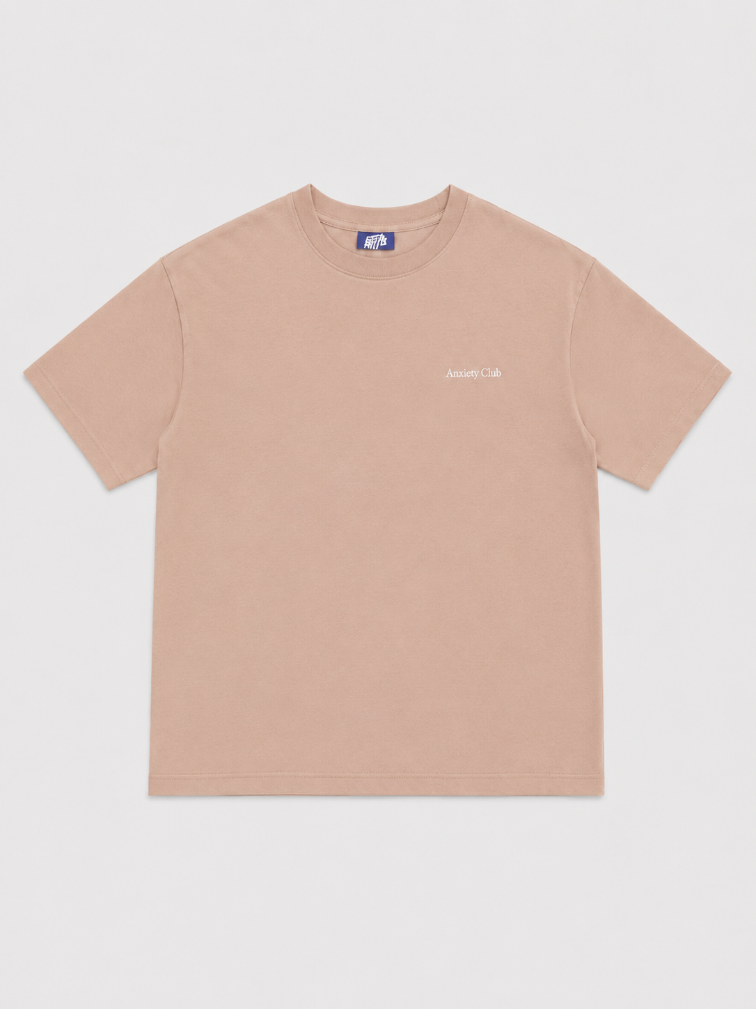 Nairobi Anxiety Club Smokey Pink T-shirt with White Ink