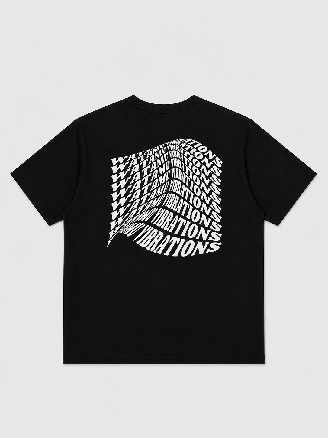 Watamu Vibrations Black T-Shirt with White Ink