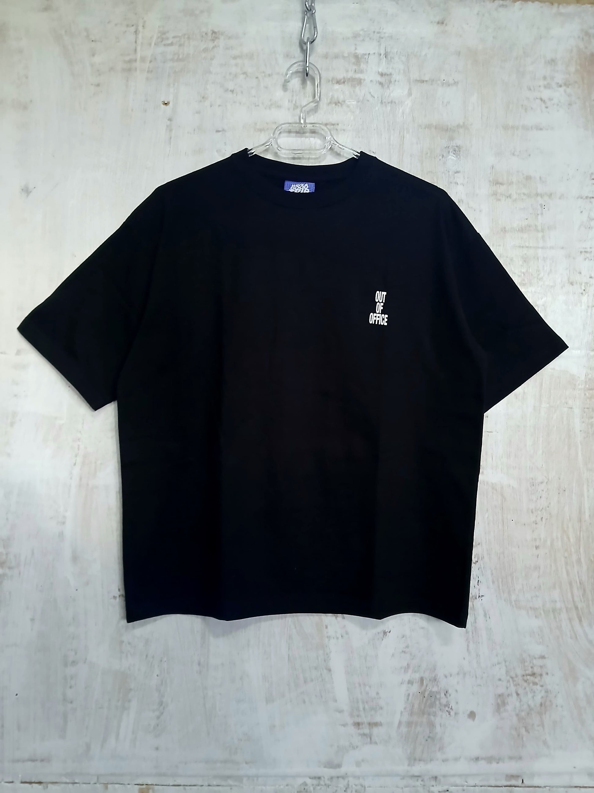 Out Of Office Black T-shirt with White Ink