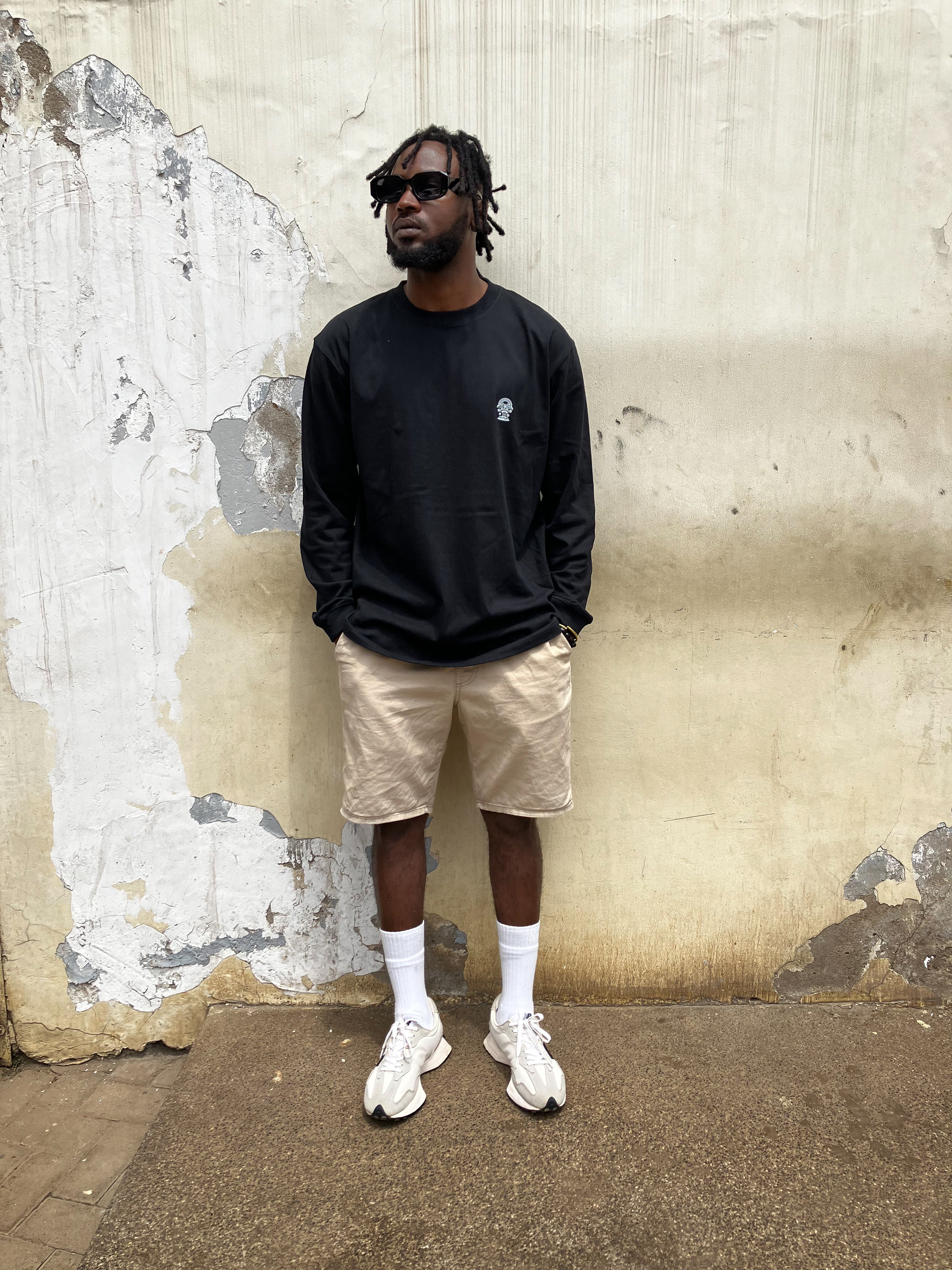 Have A Good Trip Mushroom Logo Black Long Sleeved Shirt