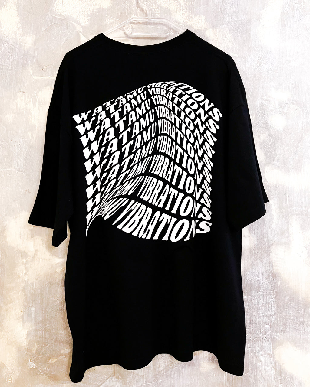 Watamu Vibrations Black T-Shirt with White Ink