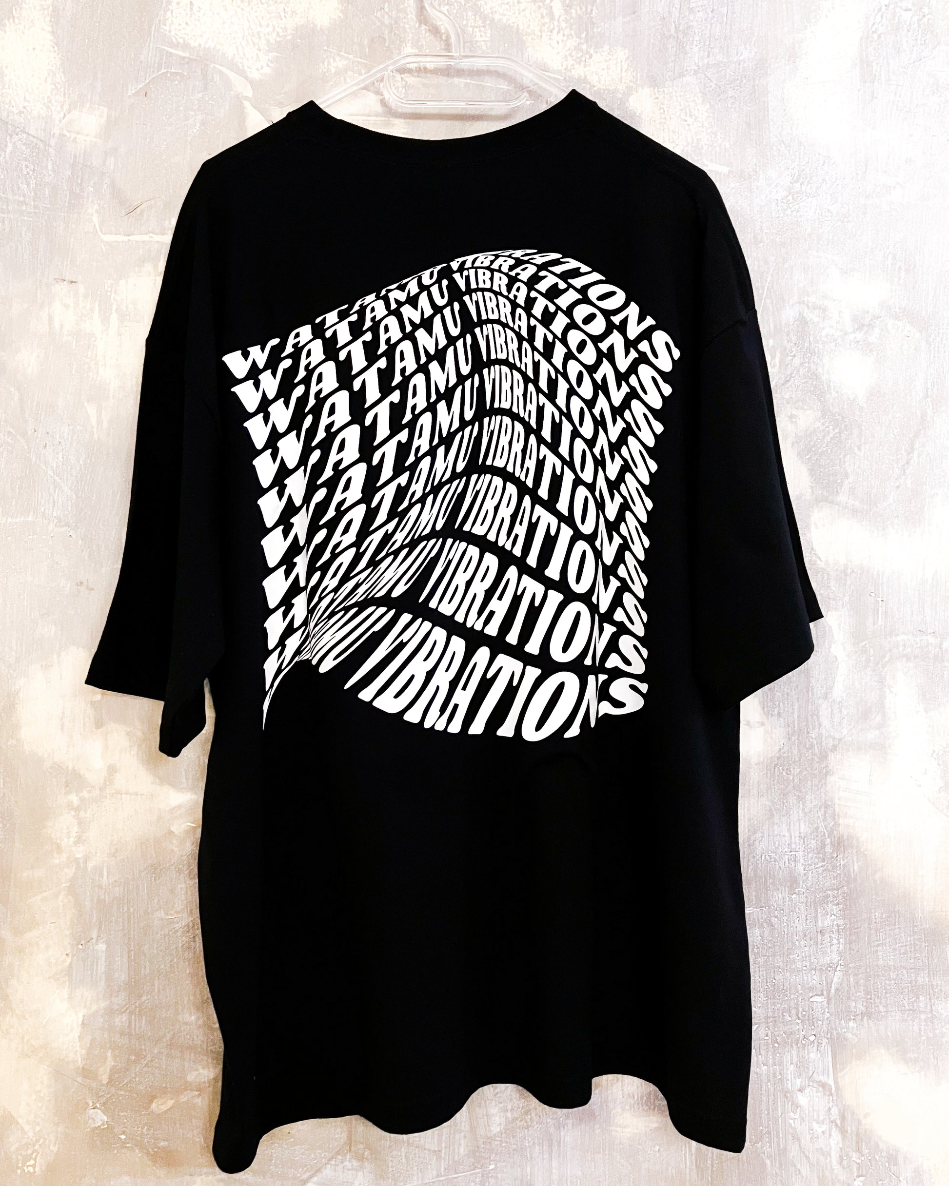 Watamu Vibrations Black T-Shirt with White Ink