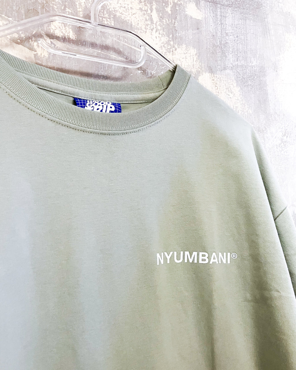 Nyumbani Sage T-Shirt with White Ink