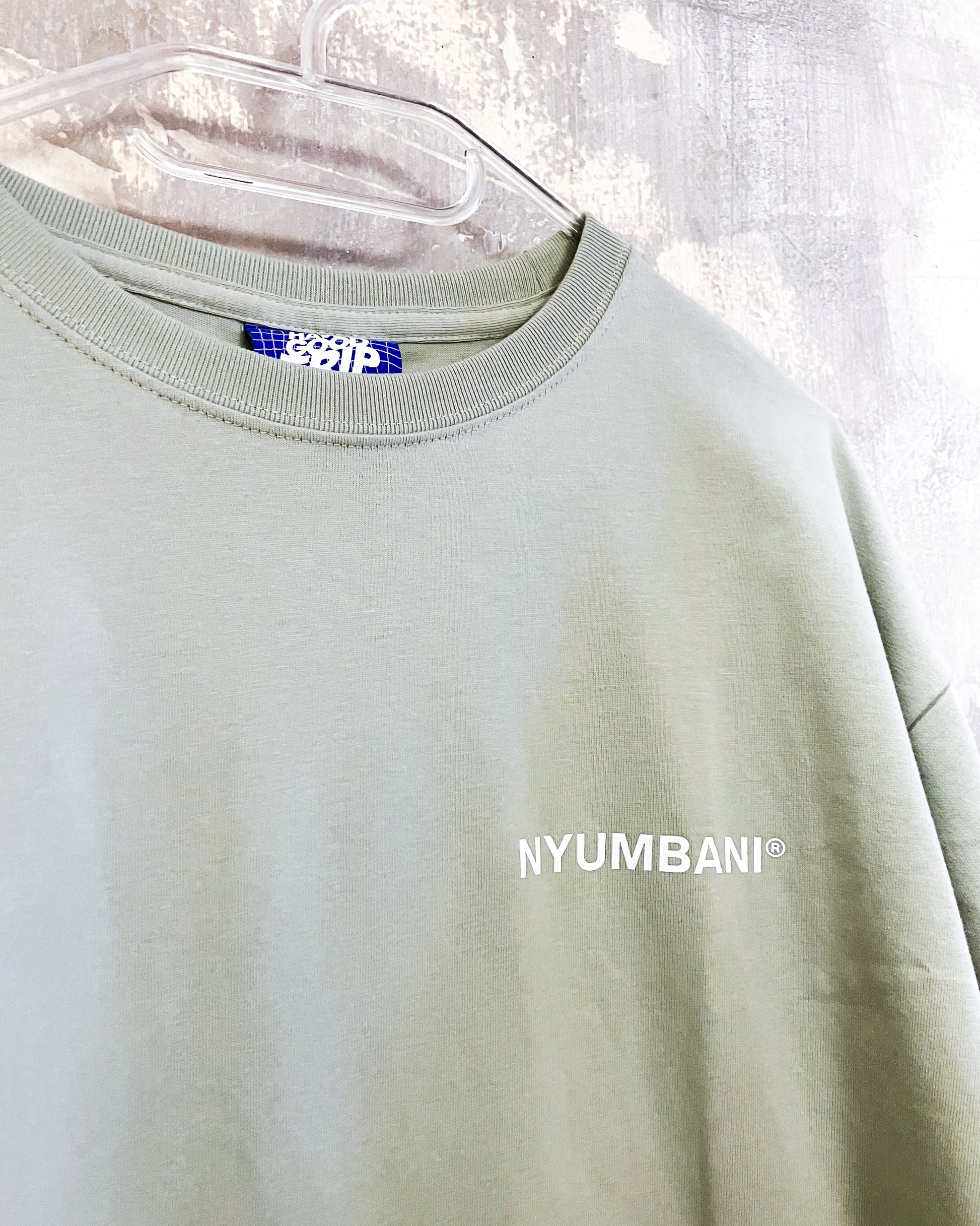 Nyumbani Sage T-Shirt with White Ink