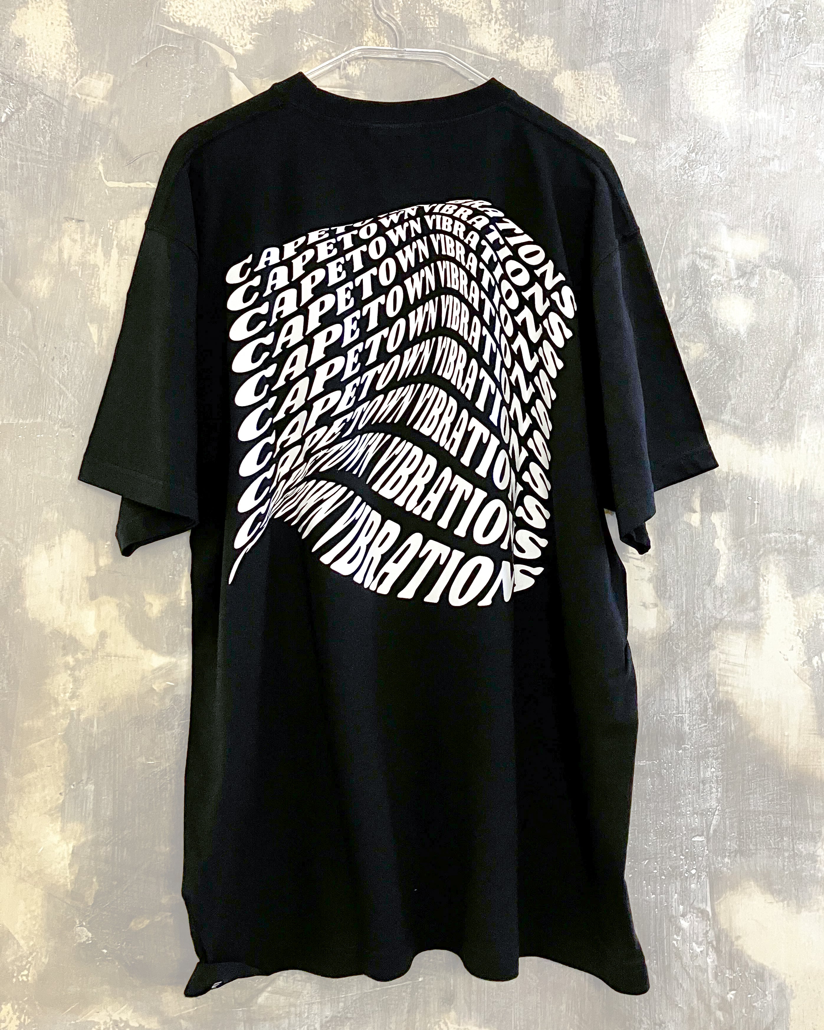 Cape Town Vibrations Black T-Shirt with White Ink