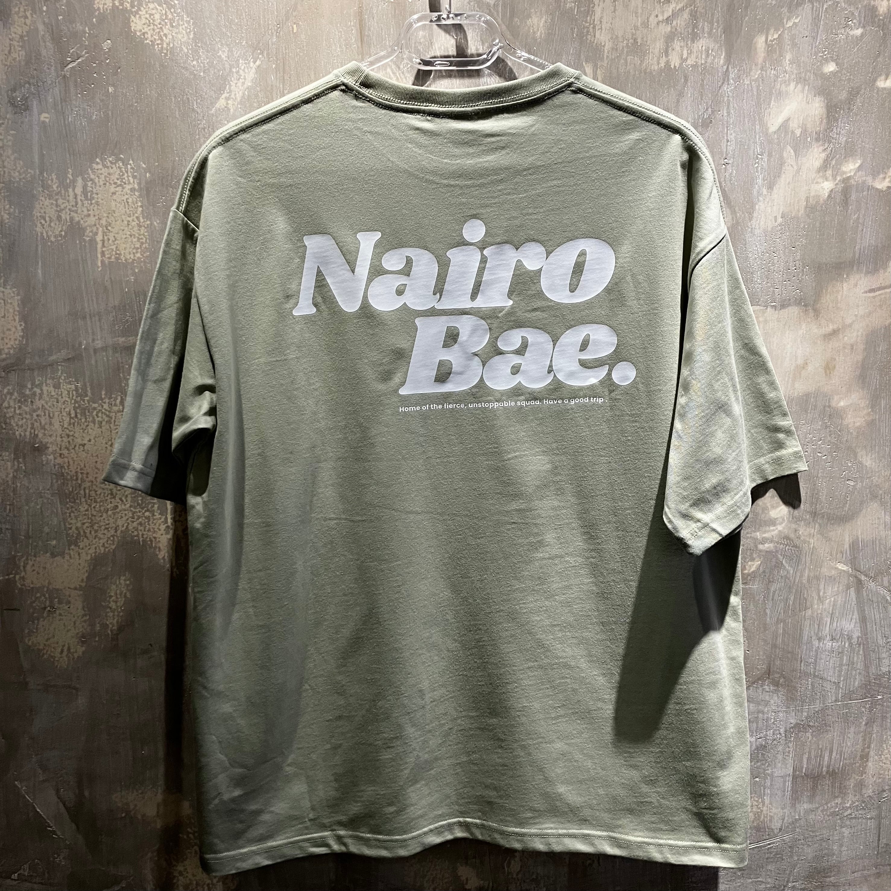 Nairobae Sage T-shirt With White Ink
