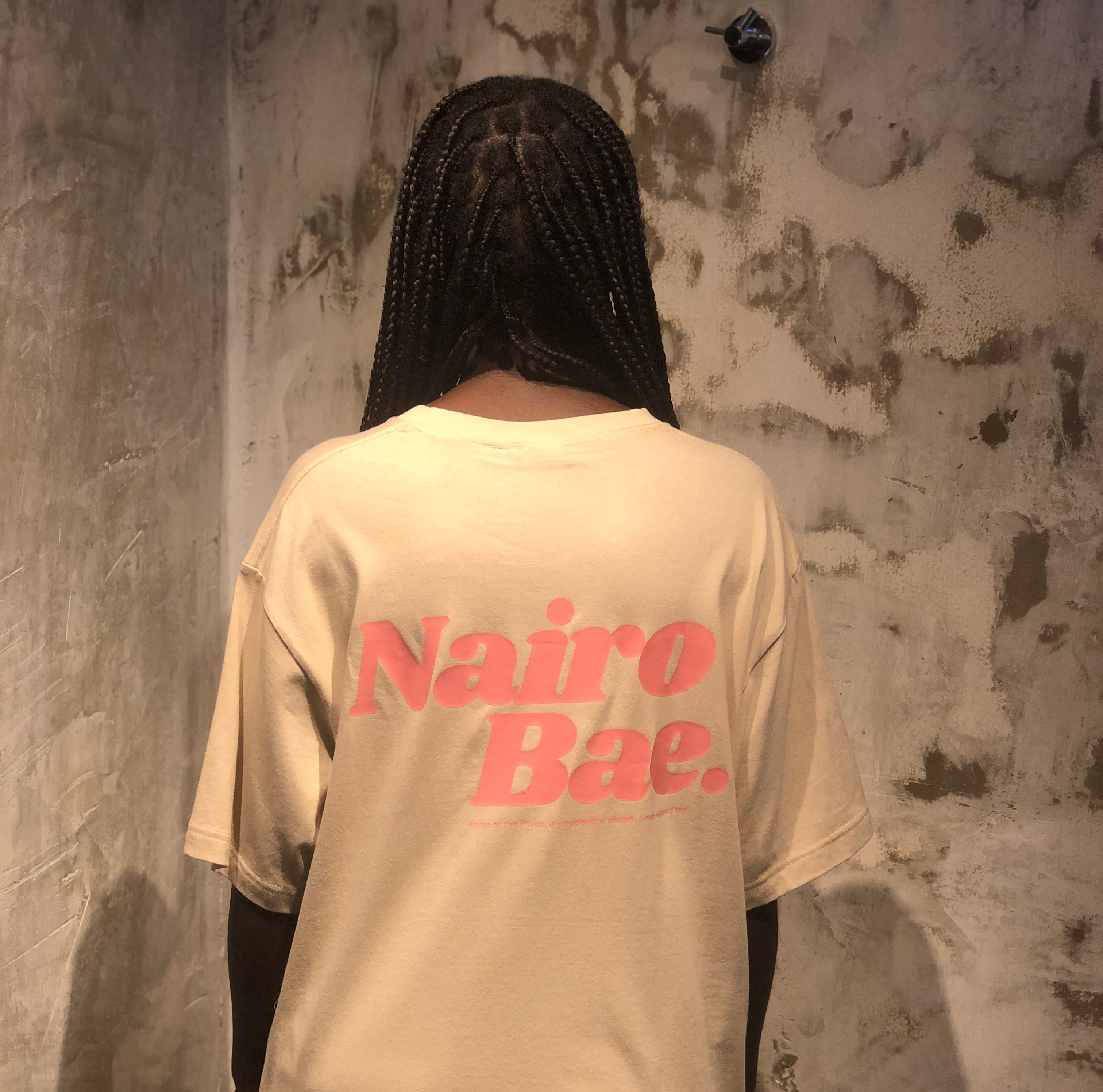 Nairobae Beige T-Shirt Peach Ink
