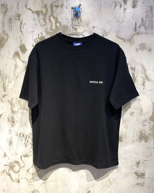 Mpesa Me Black T-Shirt with White Ink
