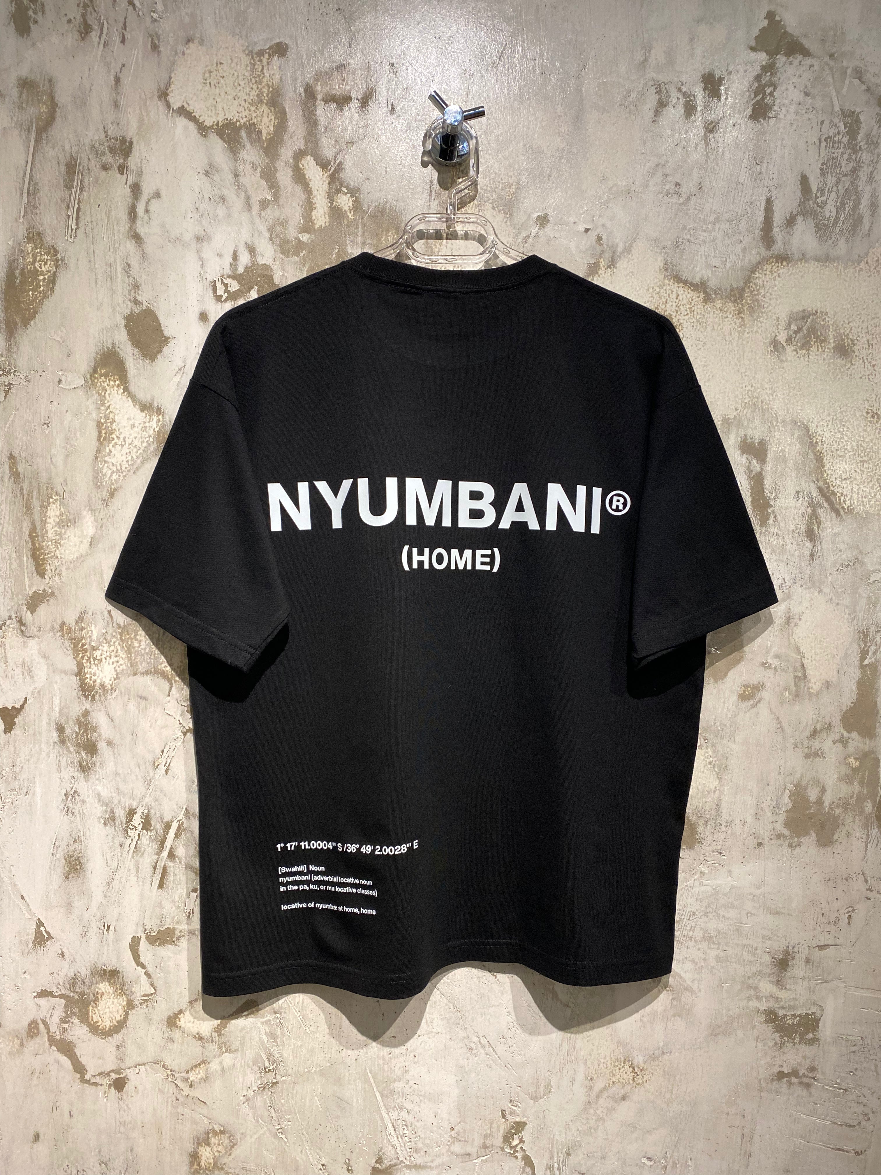 Nyumbani Black T-Shirt with White Ink