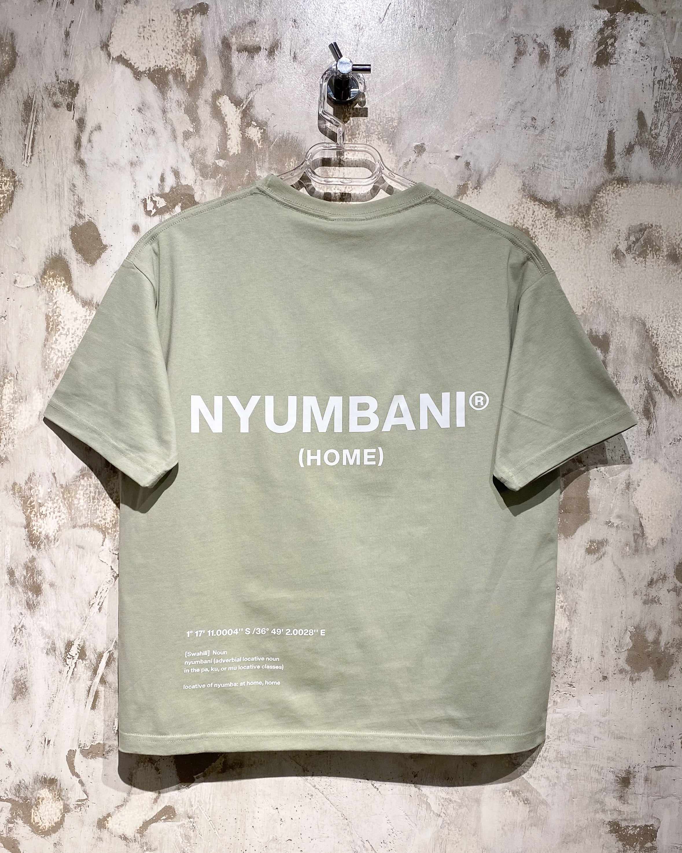 Nyumbani Sage T-Shirt with White Ink