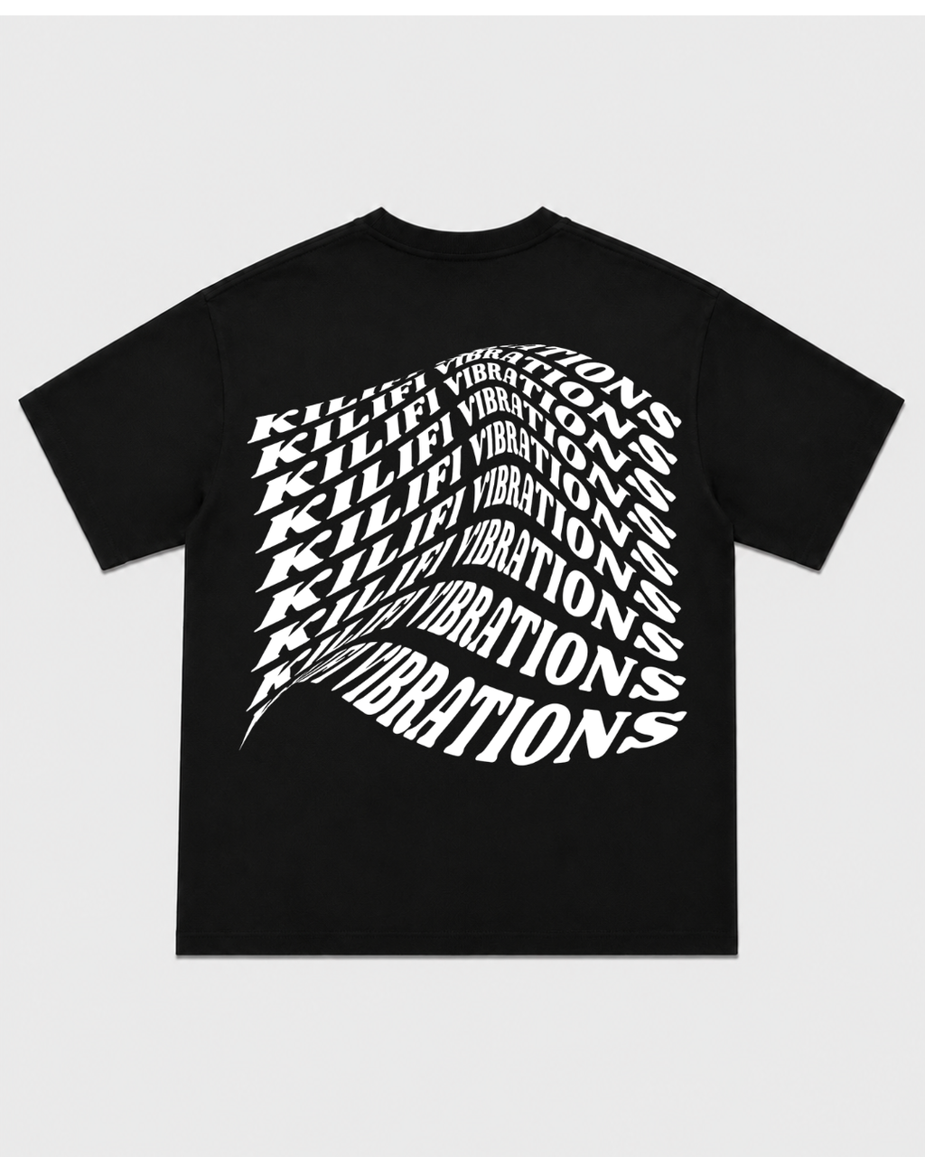Kilifi Vibrations Black T-Shirt with White Ink